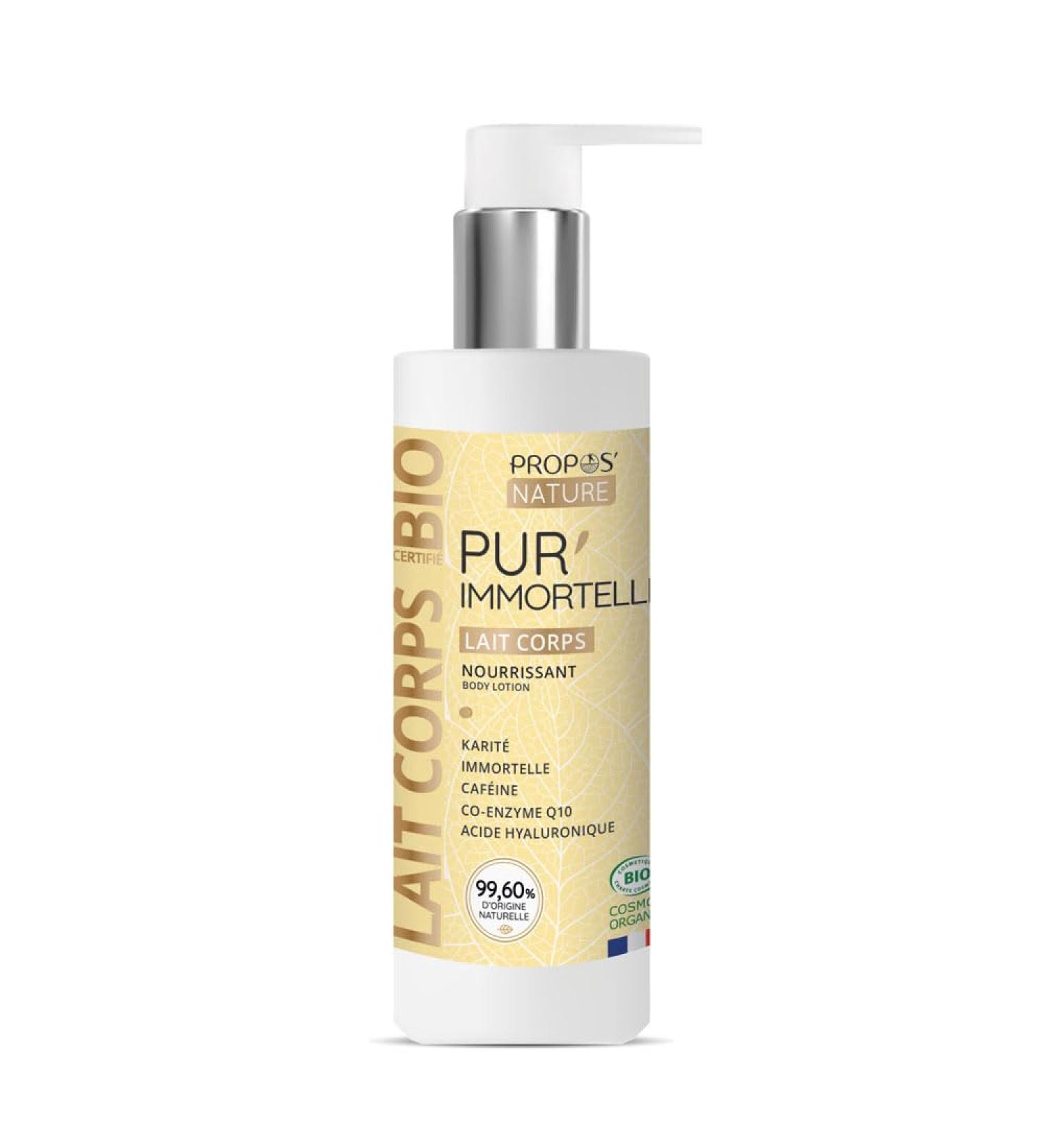  PROPOS'NATURE Pur'Immortelle Organic Body Lotion - Firming - Helichrysum - Coenzyme Q10 - Caffeine - 200 ml Propos'Nature - Buy Online on GoSupps.com