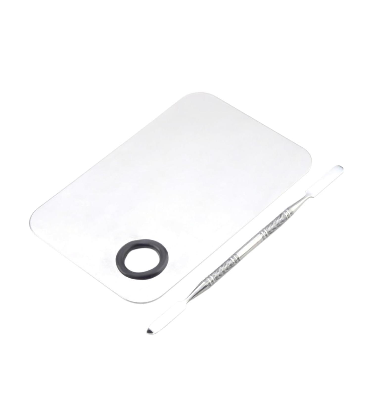 Didiseaon Nail Manicure Tool & Makeup Mixing Palette - Stainless Steel Cosmetic Spatula & Tray for Foundation Mixing | International Shipping - Buy Online on GoSupps.com