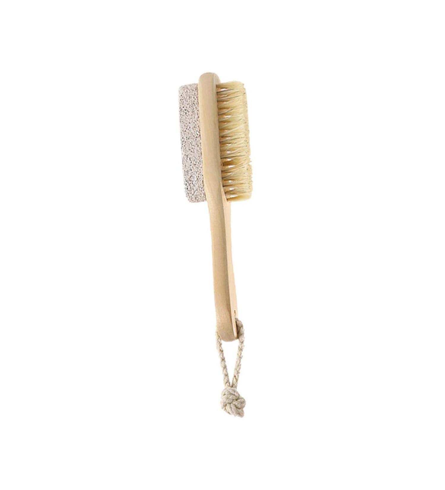 FRCOLOR Foot Brush Pumice Stone Heel Scrubber Foot Scrub Brush Wooden Handle Exfoliator Pedicures Exfoliating Tool Natural Cleaning Brush Care Brush Combination Bristles Bamboo - Buy Online on GoSupps.com