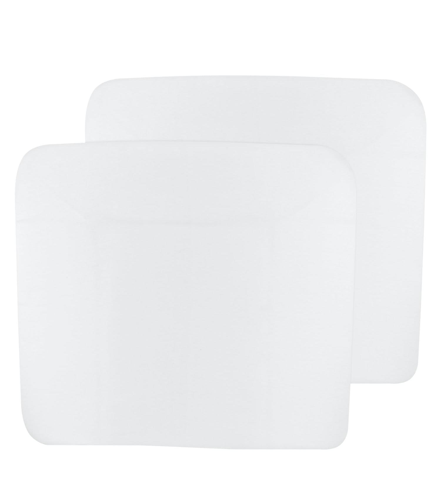 Meyco changing mat cover - baby changing cover - 85x75cm - set of 2 - basic jersey - white