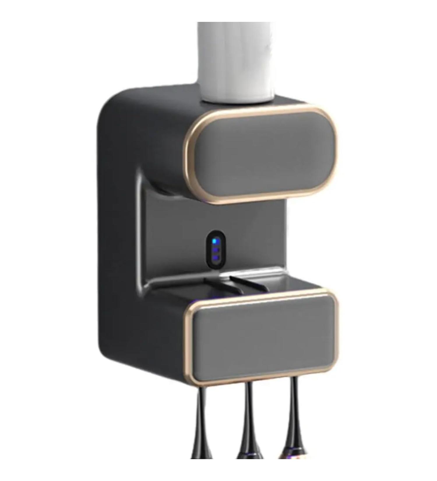 Jieruyi 2-in-1 Automatic Toothpaste Dispenser & Toothbrush Organizer - Rechargeable Toothpaste Squeezer & Free Storage for Effortless Hygiene - Buy Online on GoSupps.com