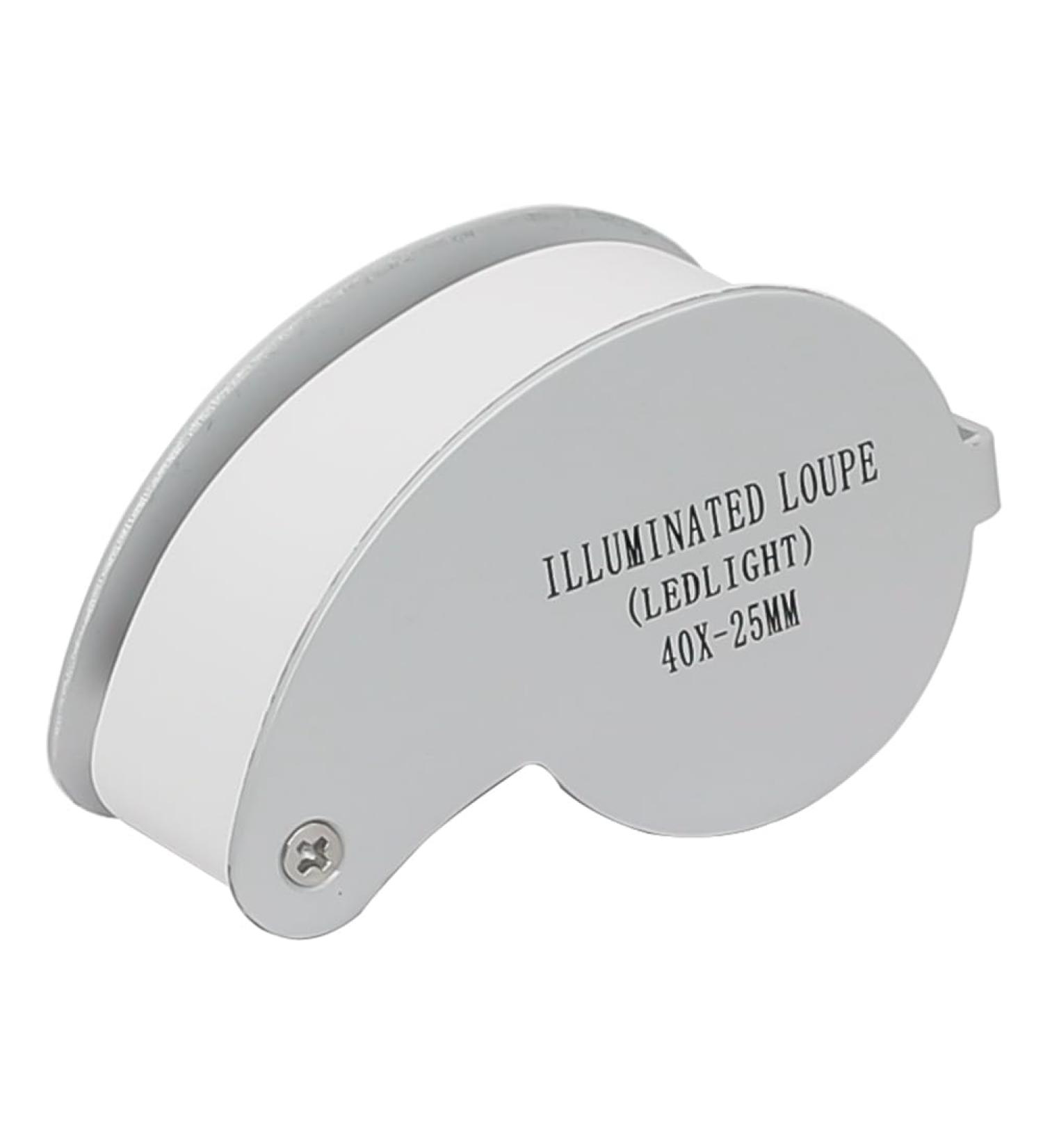 Tovmekdjn 40 Times Double LED Lamp Folding Magnifying Glass is Suitable for Jade Jewelry Collection and Appreciation Reusable Silver - Buy Online on GoSupps.com
