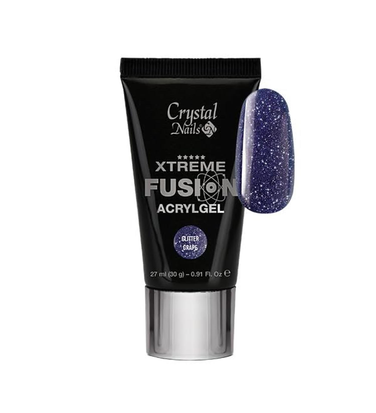 Crystal Nails Crystal Nails - Xtreme Fusion Acrylic Gel (30g Glitter Grape)