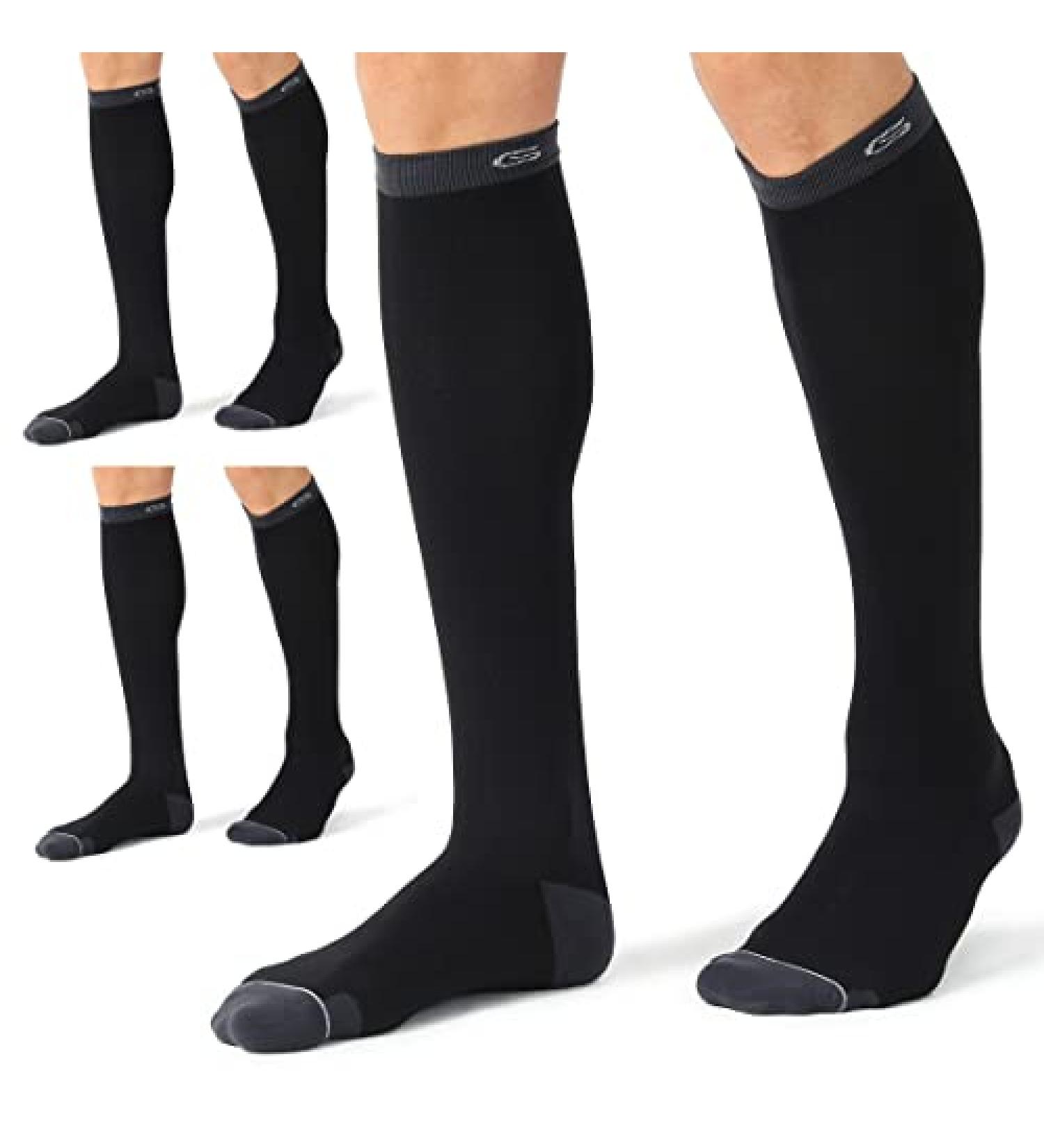 CS CELERSPORT 3 Pairs Compression Socks 20-30mmHg | Running Support for Men and Women | Large-X-Large, Black - Buy Online on GoSupps.com