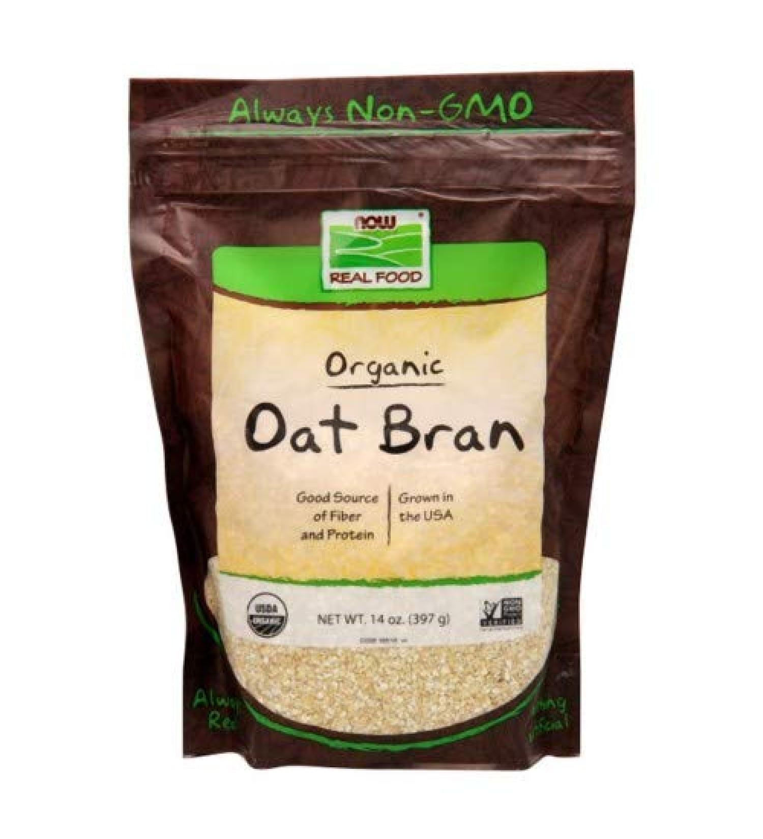 Oat Bran 14 oz by Now Foods (Pack of 2)