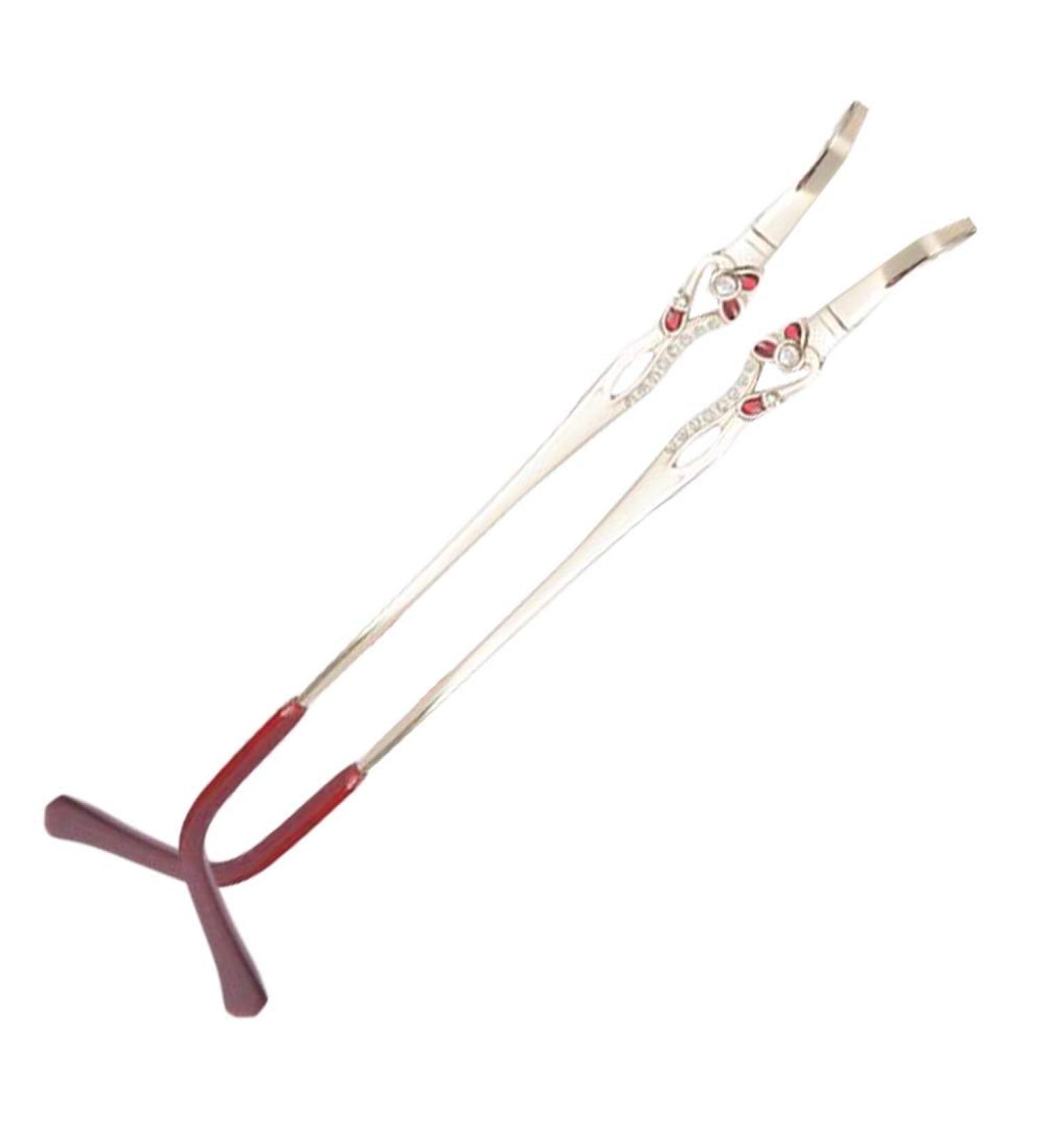 NHEISSCF Rhinestone Eyeglass Temples - Stylish Replacement Pair for Women - Gold Rimless Glasses - Buy Online on GoSupps.com