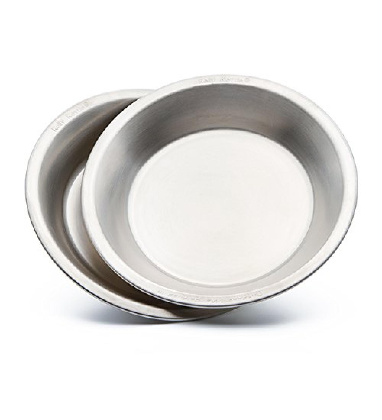 Stainless Steel Camping Plates Set - 2 Pack 7.75 Diameter | Multi-functional Bowls/Fry Pan | Kelly Kettle Compatible - Buy Online on GoSupps.com