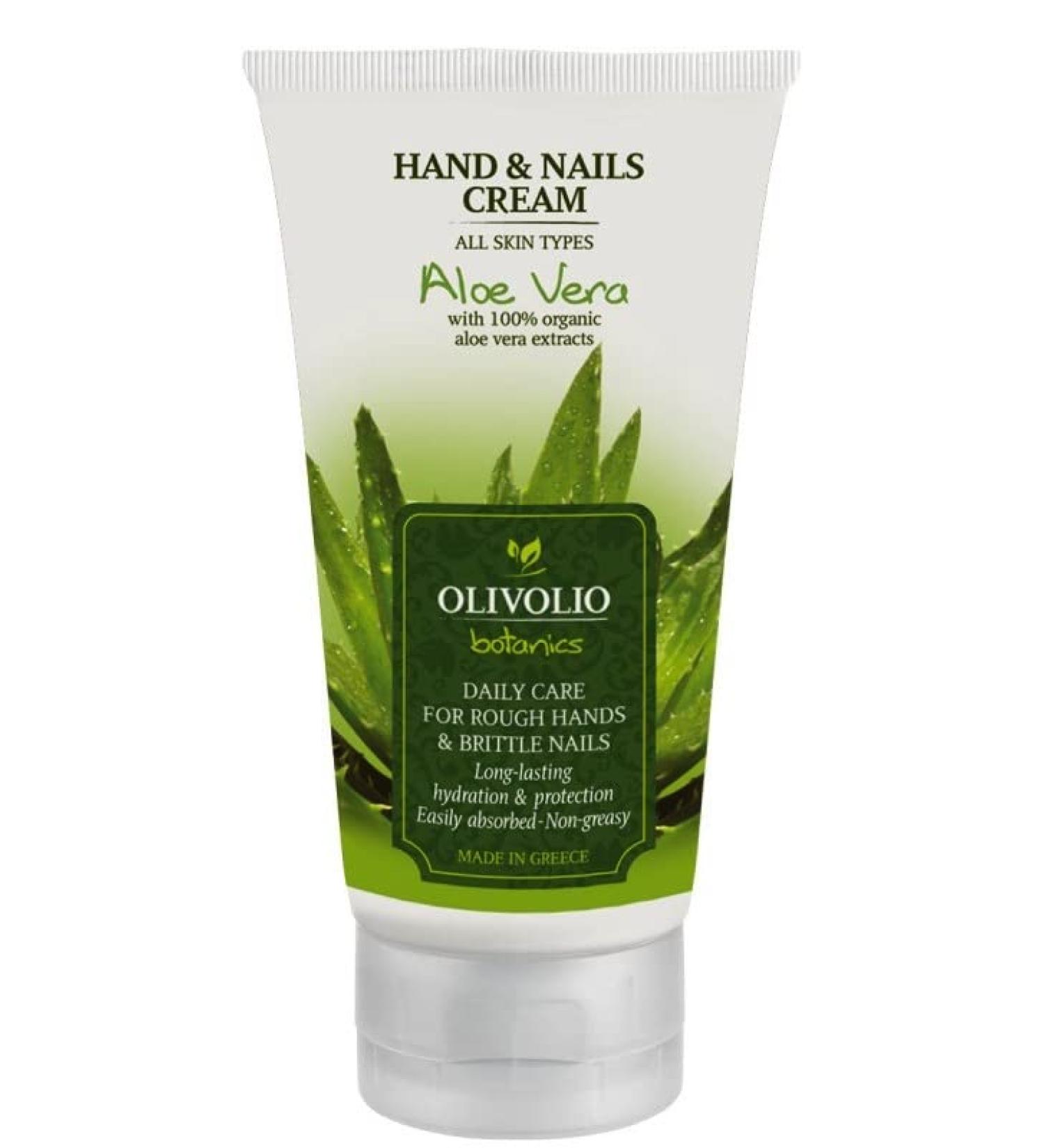 Olivolio Botanics Hand Cream with 100% Organic Aloe Vera and 92% Natural Ingredients - 150 ml