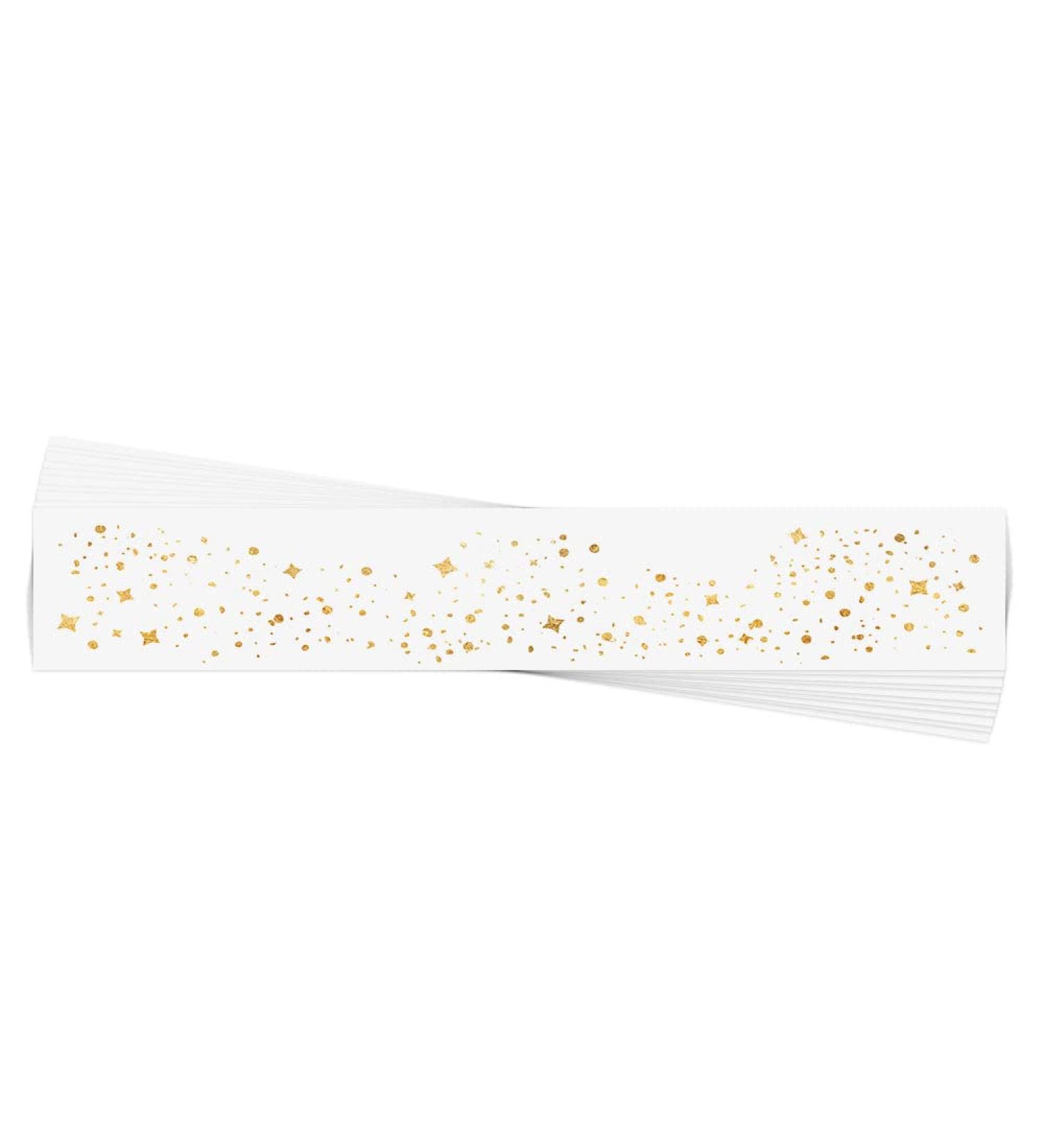 Galactic Gold Face Freckles Set - 10 Premium Waterproof Metallic Gold Foil Flash Tattoos | Festive Gold Star & Freckle Temporary Tattoos - Buy Online on GoSupps.com