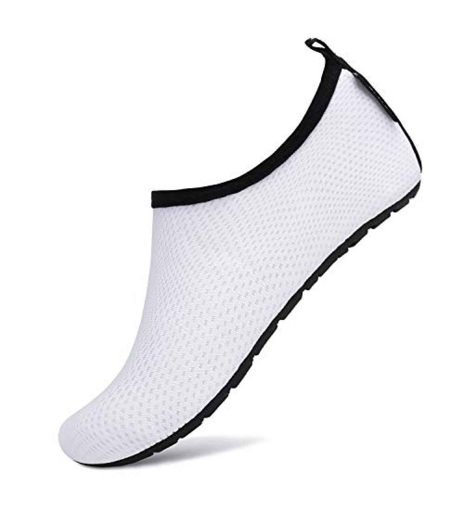 SAGUARO Kids Barefoot Water Shoes Quick Dry Non-Slip Aqua Socks 4-5 Big Kid - White - Buy Online on GoSupps.com