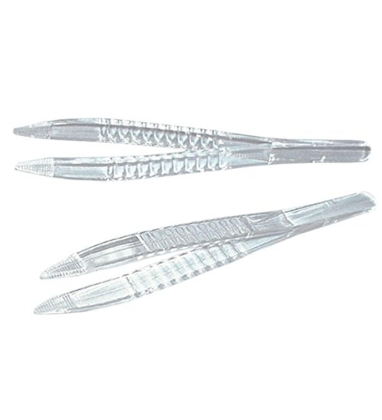 100 disposable tweezers crystal clear 12.5 cm disposable tweezers plastic tweezers transparent