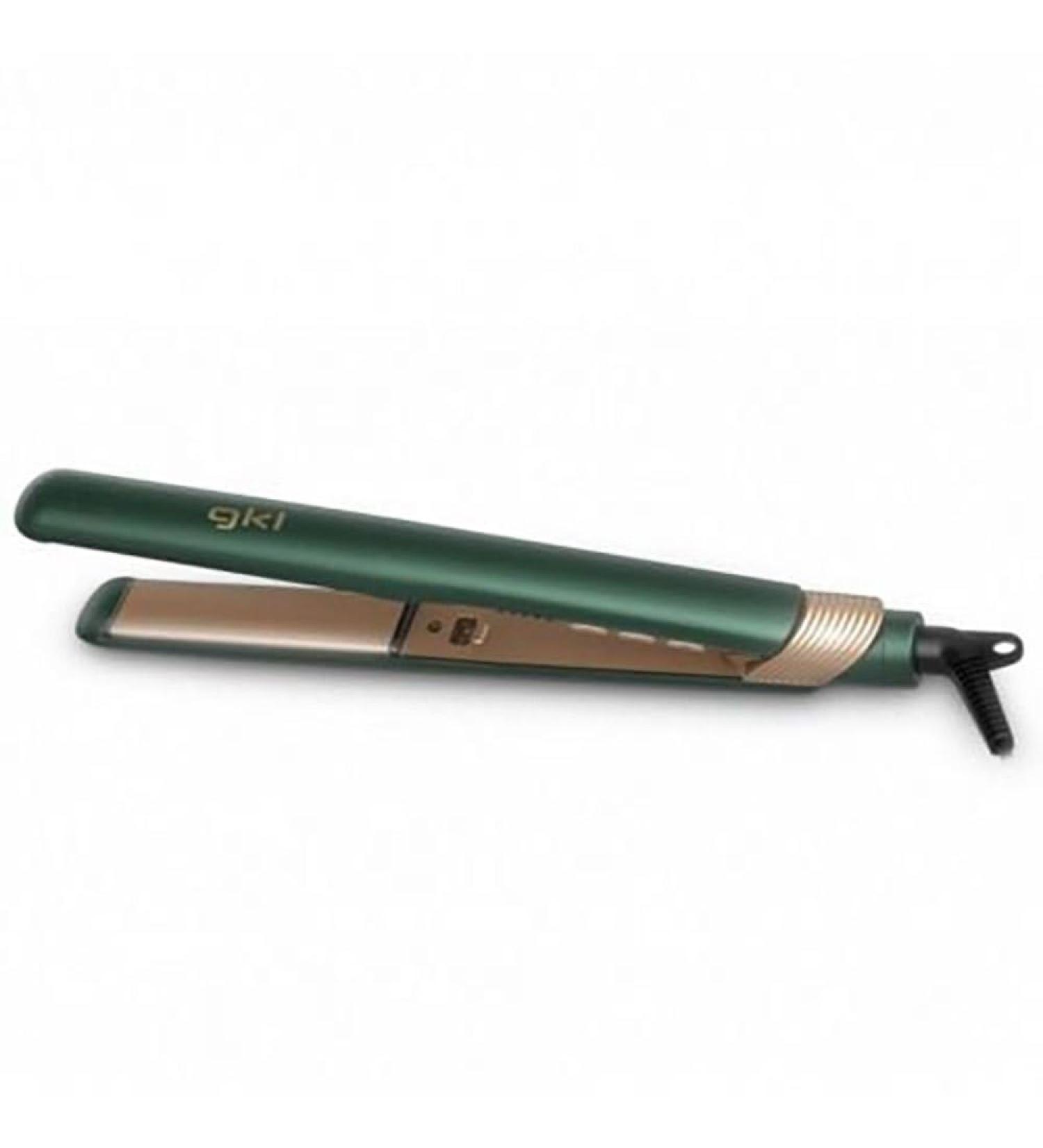 Cointer GKL Natural hair straightener professional hair straightener with ionic technology and 5 temperature levels selfshutoff and special tourmaline coating 60 W green and copper
