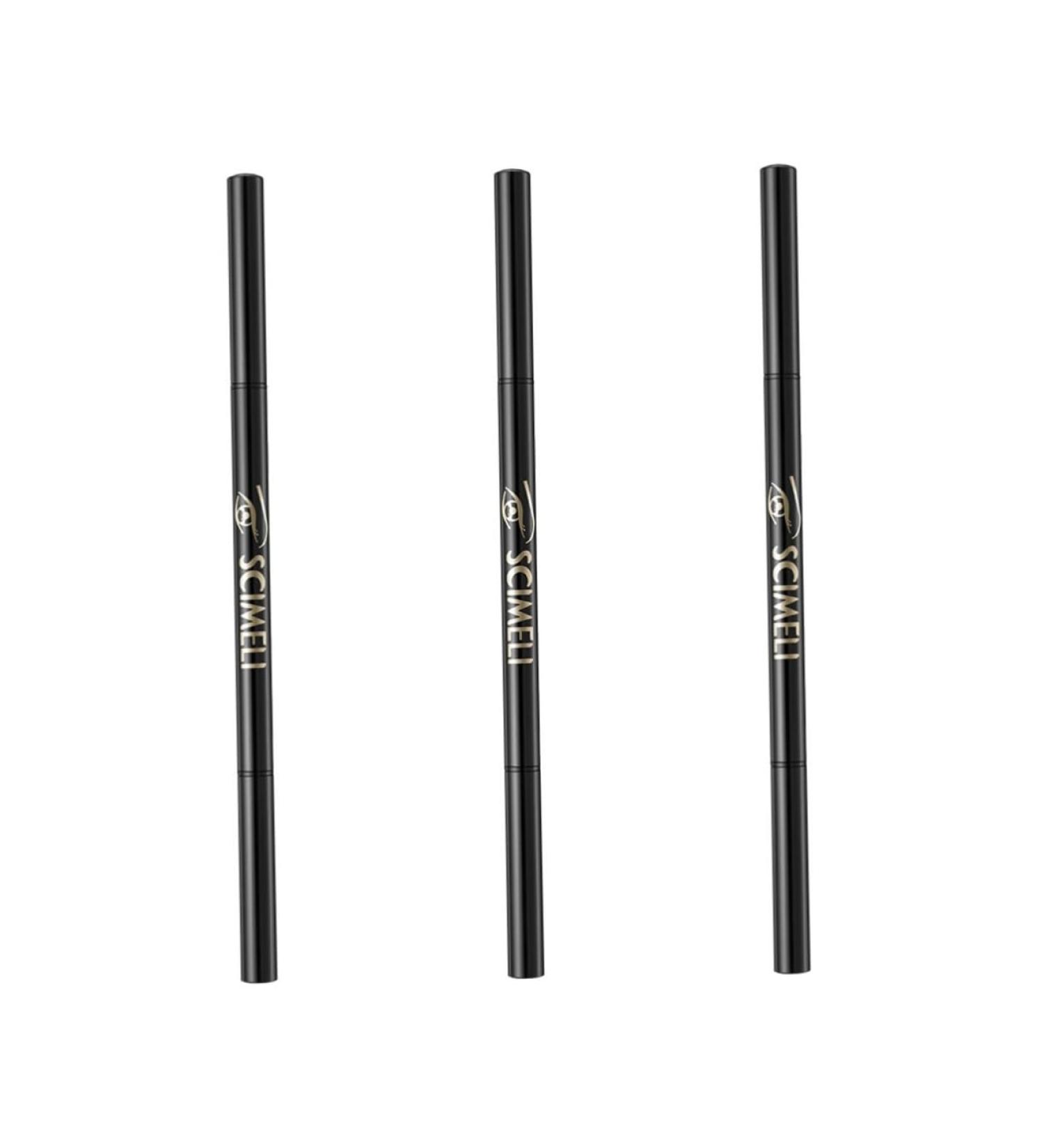 Angoily 3pcs 2 1 Eyebrow Makeup Tools Brow Pencil Triangle Pencil Makeup Accessories To Rotate Lock Cylinder 1 count (Pack of 1) Dark Brownx3pcs - Buy Online on GoSupps.com