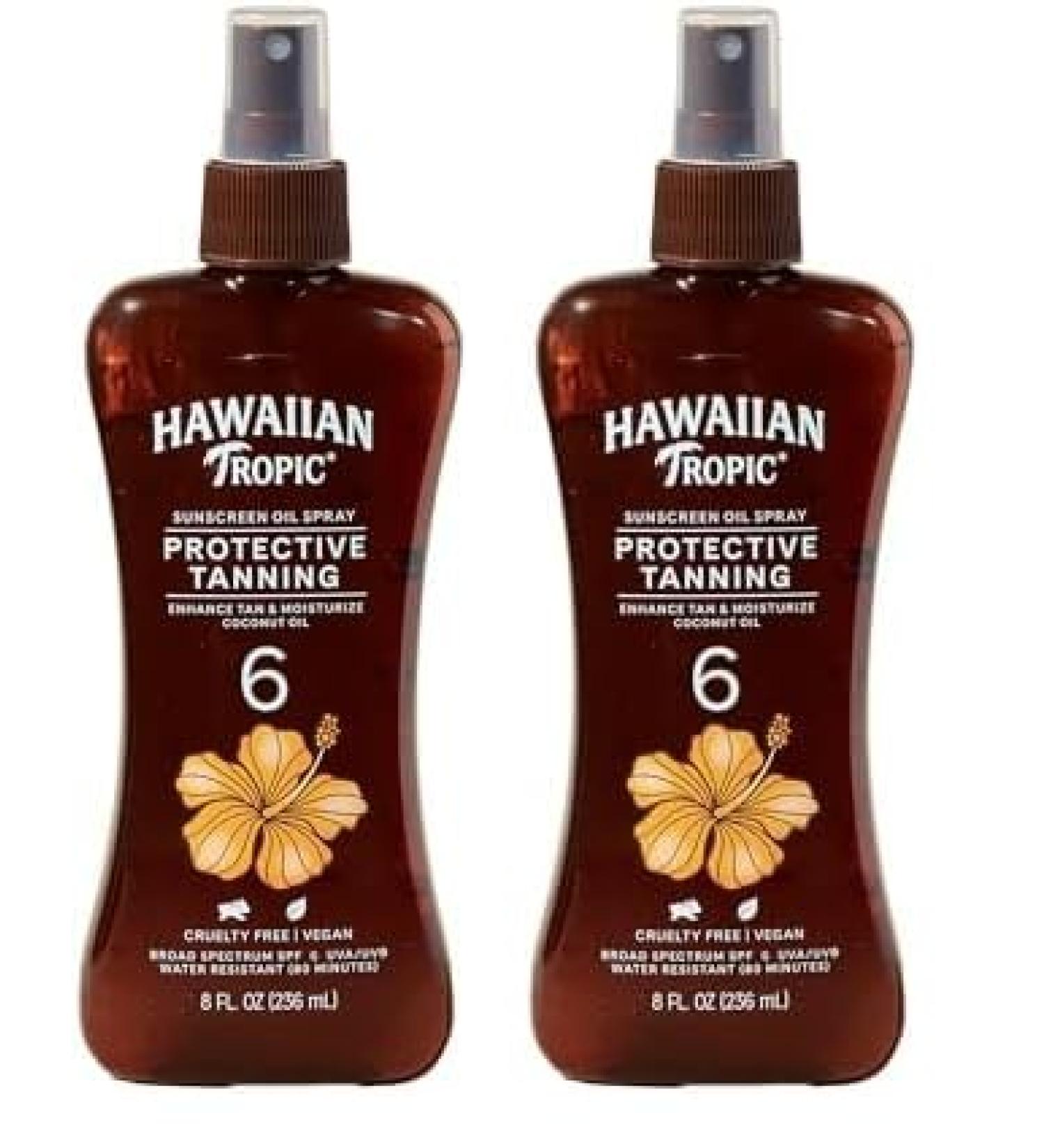 Hawaiian Tropic Dark Tanning Oil Spray Pump SPF 6 8 Oz (Packaging May Vary) (Pack of 2) - Buy Online on GoSupps.com
