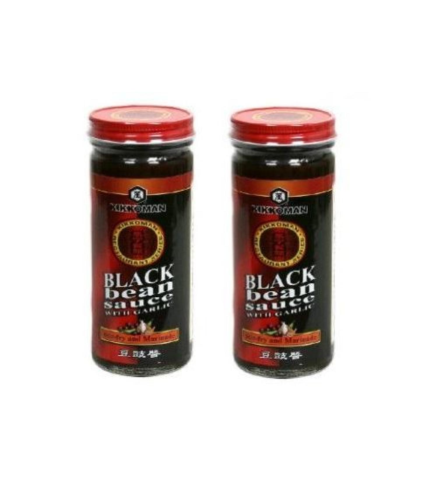 Kikkoman Black Bean Sauce with Garlic (8.7 oz Jars) 2 Pack