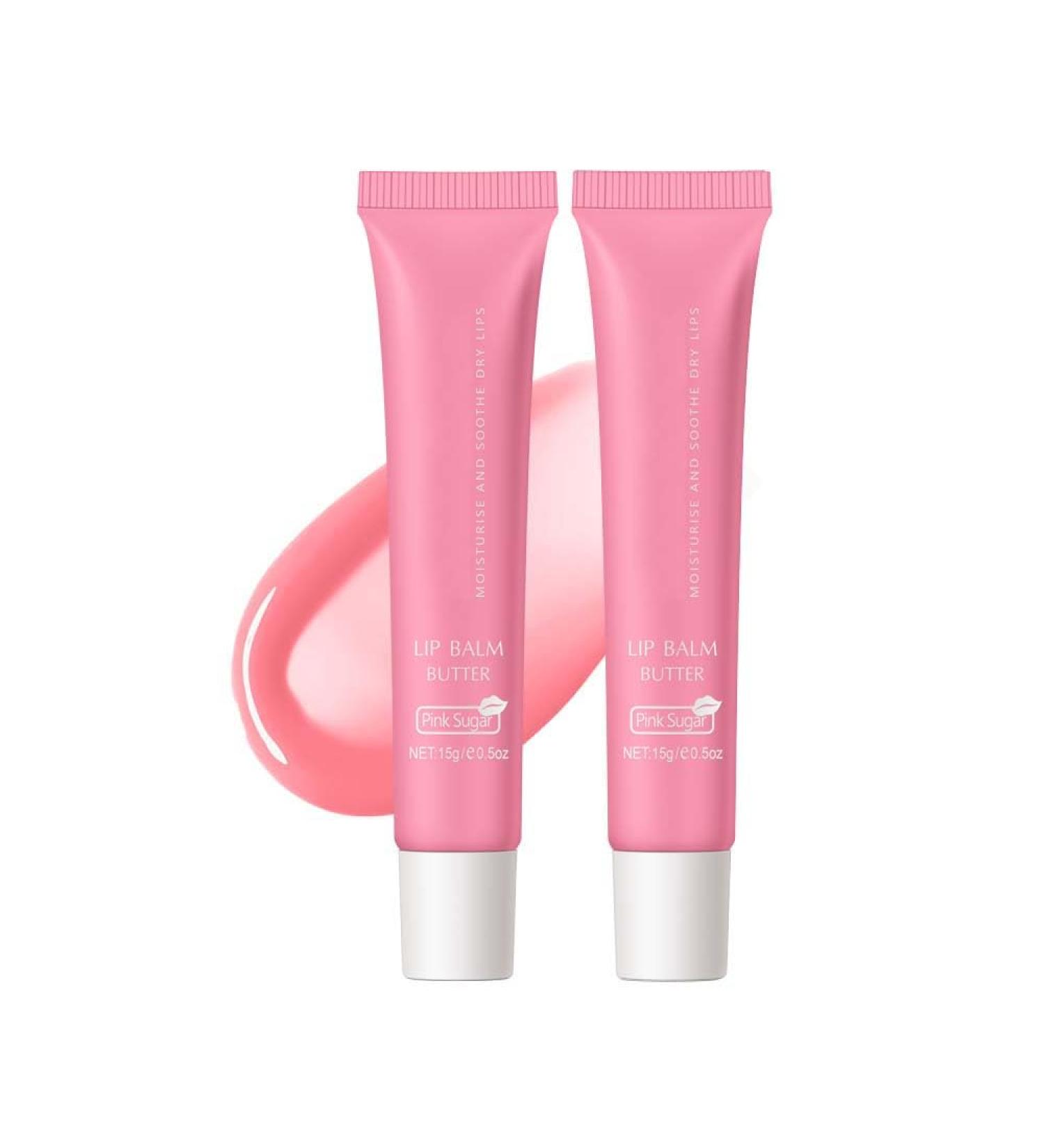 Lip Balm For Pink Lightening Treatment Lip Balm Care Cherry Blossom Lip Balm Moisturizing Peeling Lighten Lips (Pink sugar 2PCS) - Buy Online on GoSupps.com