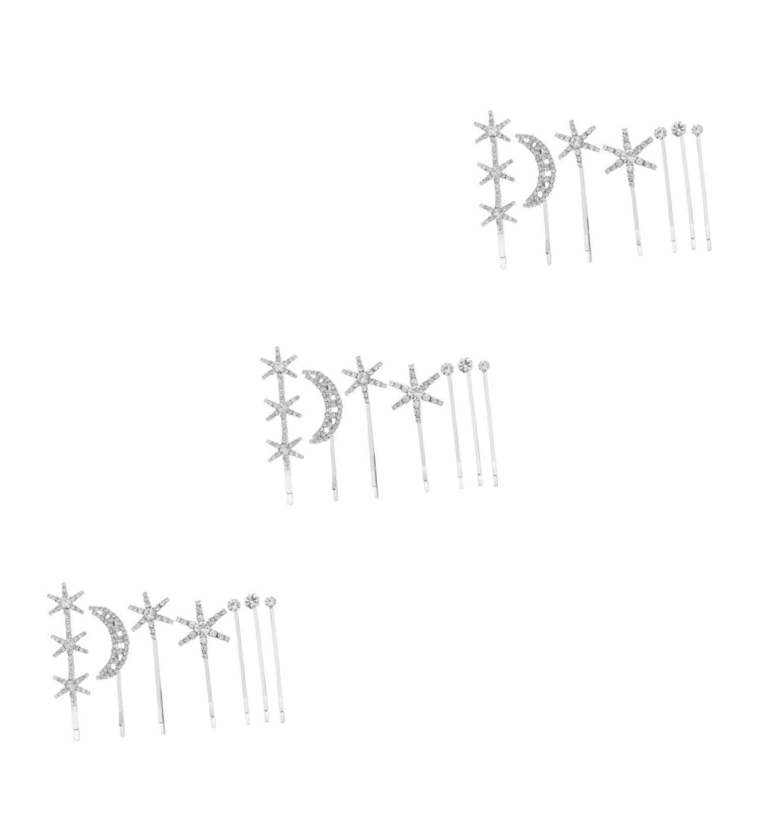 FRCOLOR 3 Sets Fringe Bobby Pin Barrettes for Women Metal Hair Barrettes Hair Accessories Side Clip Goody Hair Clips for Women Hair Clips Star Hair Clips Fashion Alloy Issue Card - Buy Online on GoSupps.com