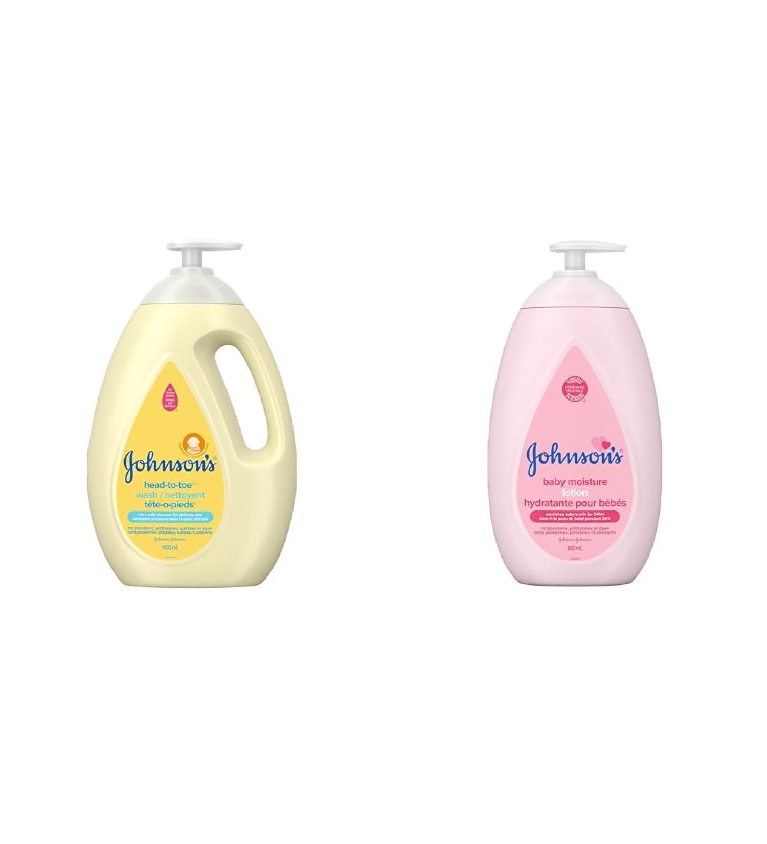 Johnson's Baby Wash and Shampoo (1000 ml) + Johnson's Baby Lotion (800ml) 1 l (Pack of 1) Wash+Baby lotion - Buy Online on GoSupps.com