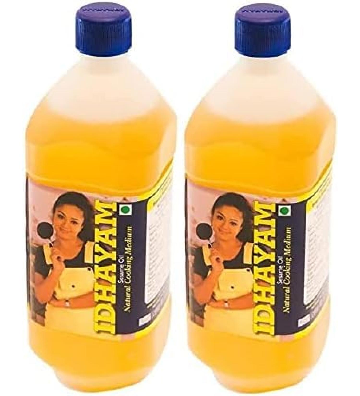 Seelans Idhayam Gingelly Oil | Til Seed Oil | Sesame Seed Oil | Edible Vegetable Oil 1 LTR pack of 2 - Buy Online on GoSupps.com