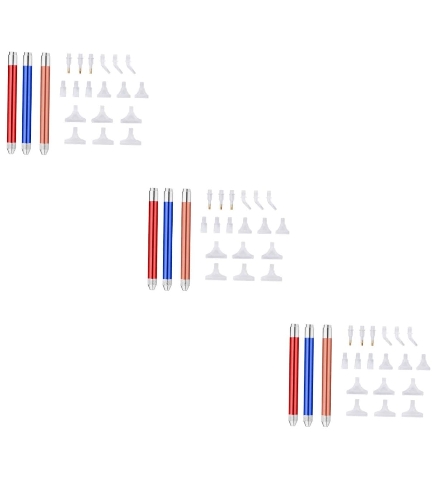 DOITOOL 9 Sets Nail Art Drill Pen Nail Drill Pen Nail Pen Nail Gems Kit Diy Tools Blue Color Ar Red Dotting Pen Head Tip Nail Art Equipment Embroidery 5d Aluminum Alloy Painted Diamond Pen - Buy Online on GoSupps.com