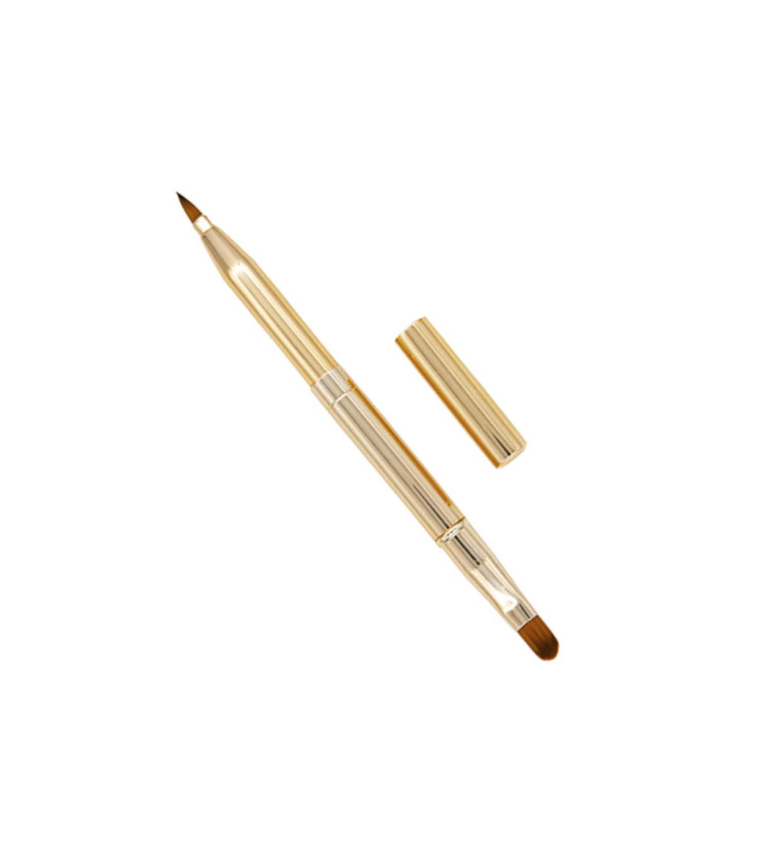 Housoutil Double-ended Lip Brush Double-sided Lip Brush Makeup Lip Makeup Beauty Tool Kit Lip Applicators Cosmetic Kit Lip Gloss Makeup Brush Retractable Lipbrush Lipstick Brush Metal - Buy Online on GoSupps.com