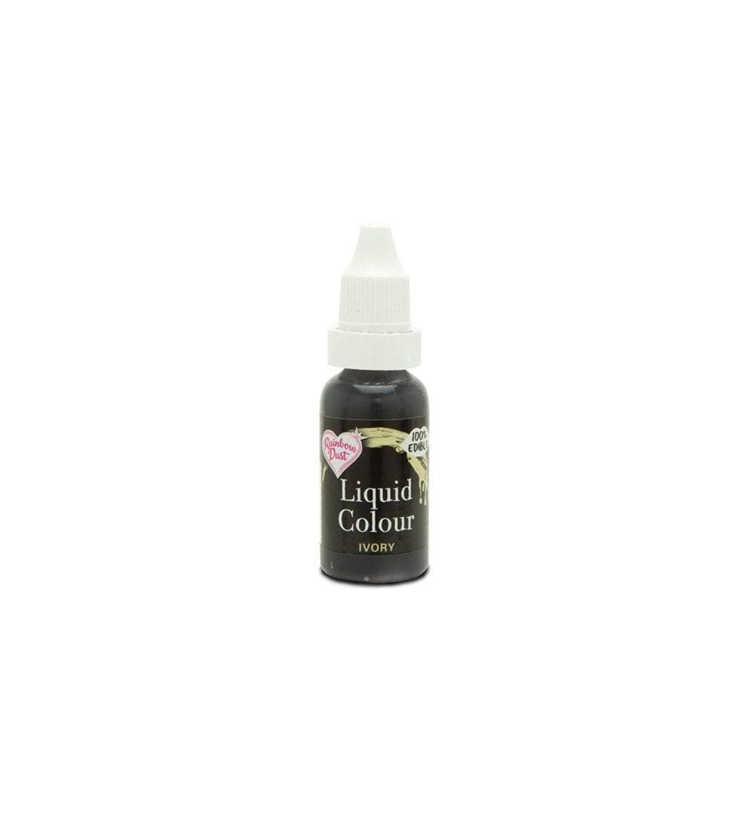 Rainbow Dust Liquid Colour Ivory 16ml - Liquid Air Brush Colour and Food Colouring