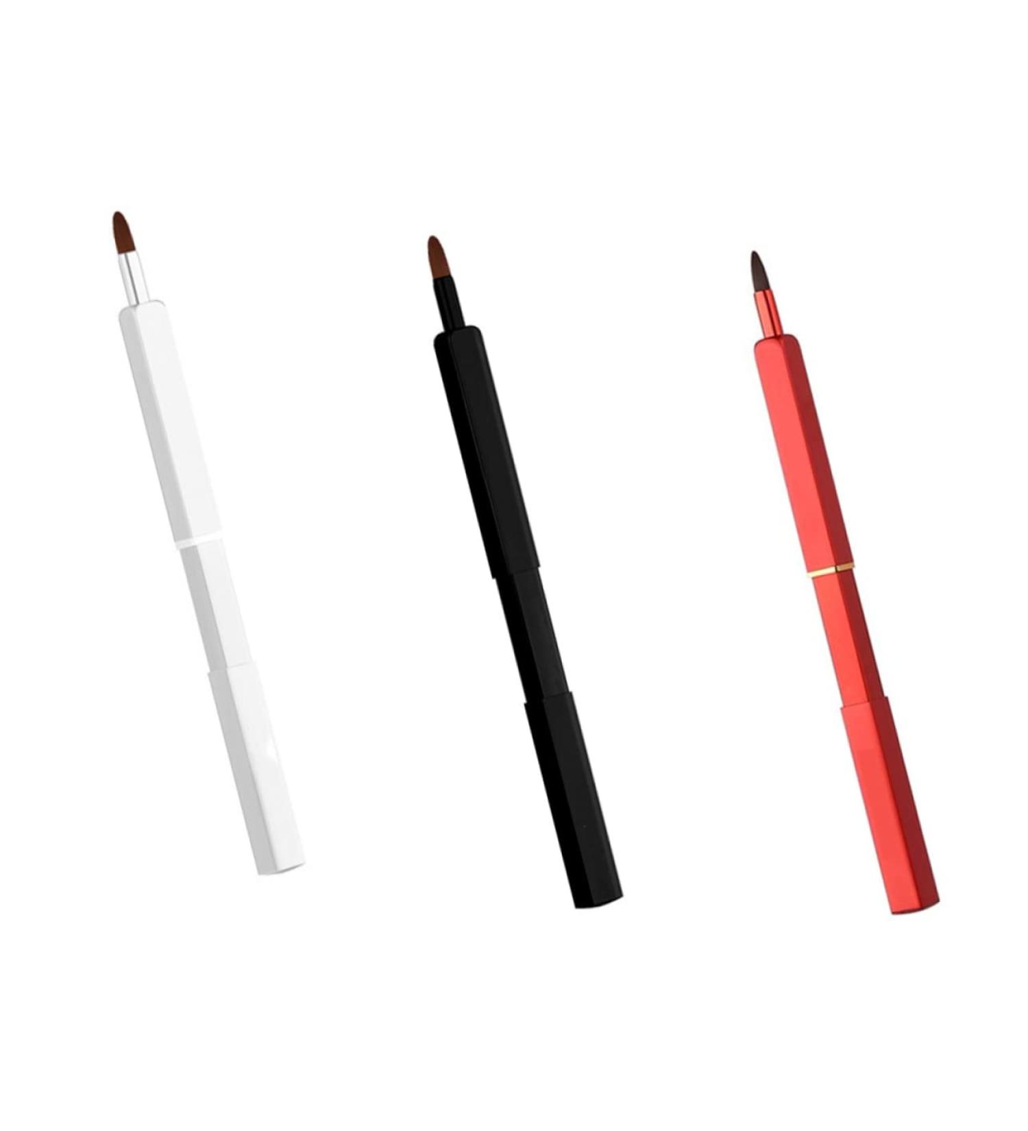 PLAFOPE 3pcs Retractable Lip Brush Cosmetics Brush Lipstick Applicator Makeup Brush Lip Balm Brush Makeup Tool Eyeshadow Applicator Eyeshadow Brush Lipstick Lip Mask Applicator - Buy Online on GoSupps.com