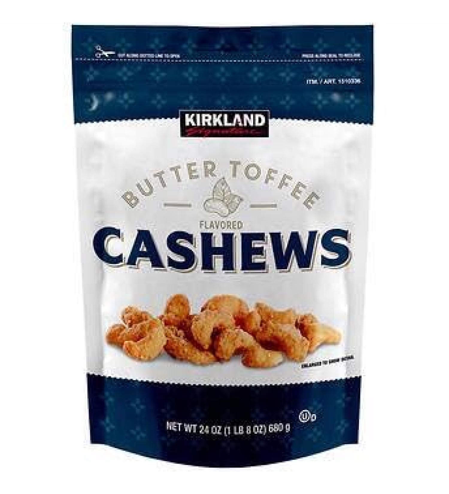 Kirkland Signature Butter Toffee Cashews - 24oz | Buy Internationally - Best Snack Treat - Buy Online on GoSupps.com
