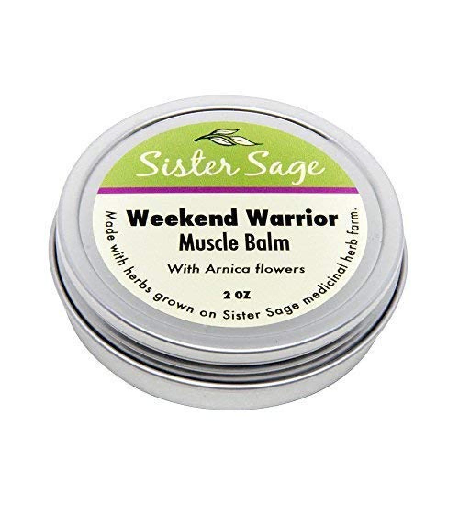 SISTER SAGE Weekend Warrior 2 oz All Natural Sore Muscle Balm with Arnica - Unscented - Buy Online on GoSupps.com