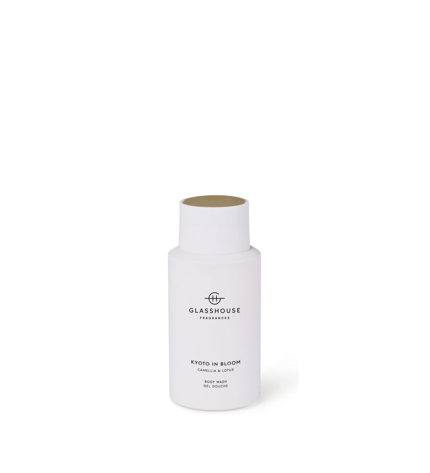 Glasshouse Fragrances Kyoto In Bloom Body Wash Rich in Gotu Kola & Cocout Oil Cleansing & fragranced Camellia & Lotus 10 fl. oz. (300mL)