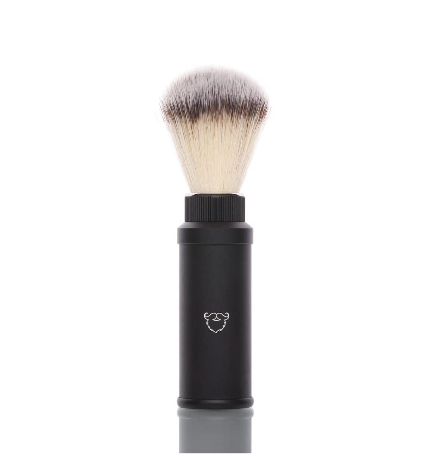 Blackbeard's Travel Shaving Brush - 21mm Synthetic Knot Lightweight 40g Perfect for Shaving Soap & Cream - Buy Online on GoSupps.com