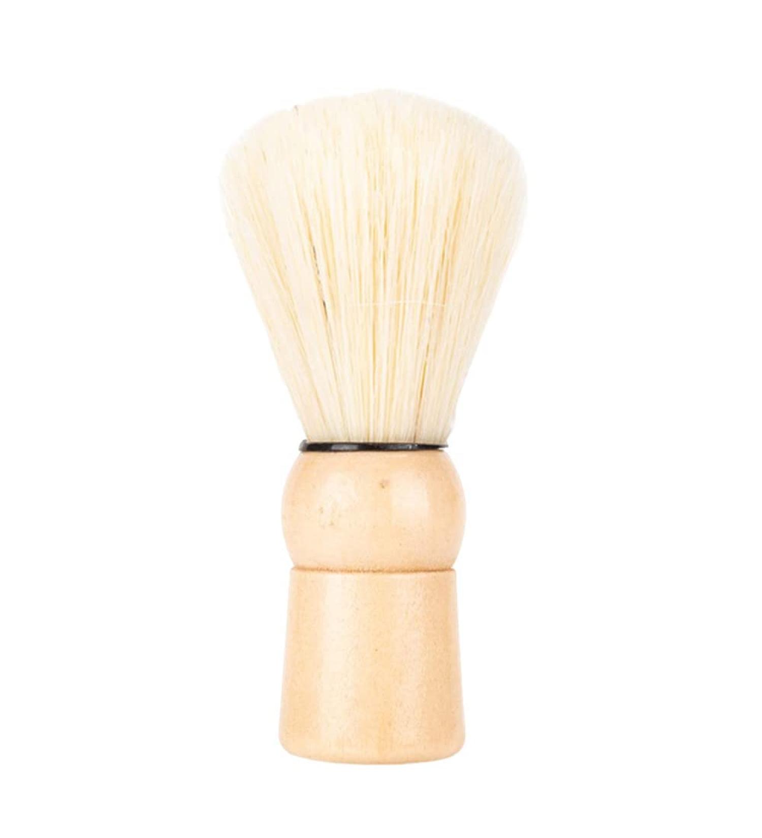 KINDOYO Neck Duster Brush - Professional Barber Hairdressers Brush Soft Hair Sweep Cleaning Brush with Wooden Handle for Barber Shop Household Style 2 - Buy Online on GoSupps.com