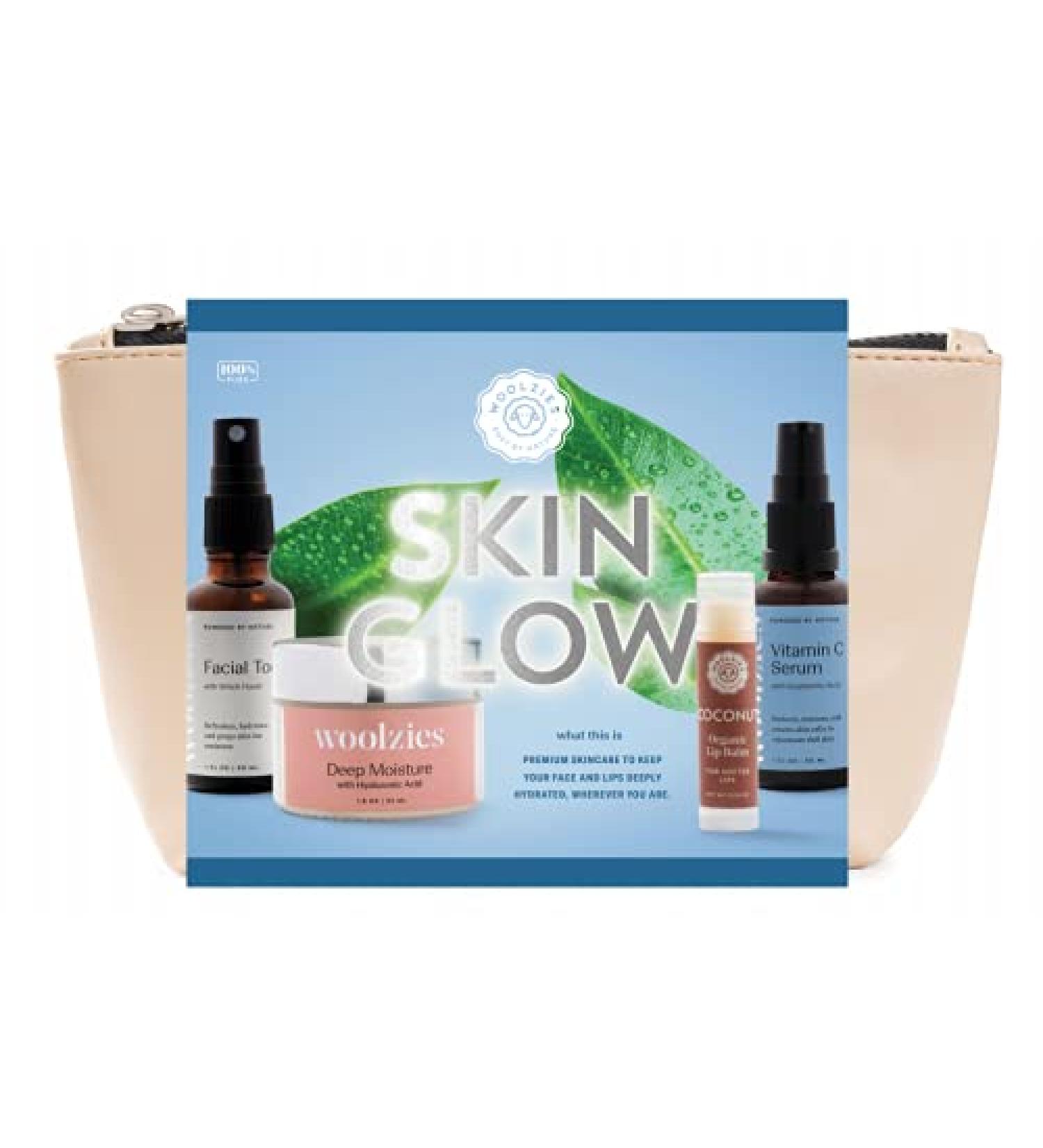 Woolzies Skin Care Facial Kit - Deep Moisturizing Face Cream Coconut Lip Balm Vitamin C Serum & Facial Toner for Radiant Skin - Buy Online on GoSupps.com