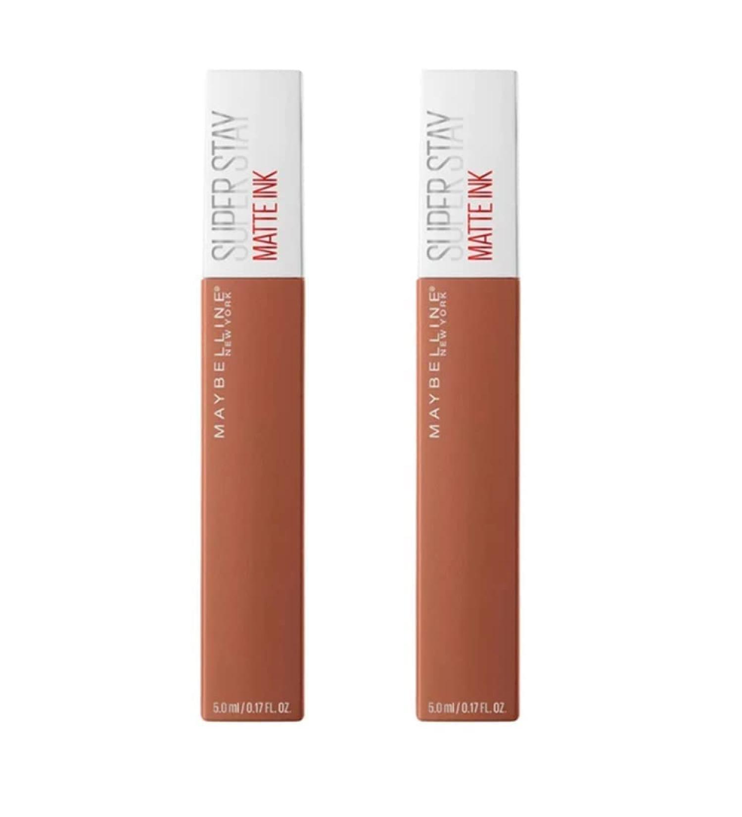 Maybelline New York SuperStay Matte Ink Liquid Lipstick Fighter 75 - Pack of 2 - Buy Online on GoSupps.com