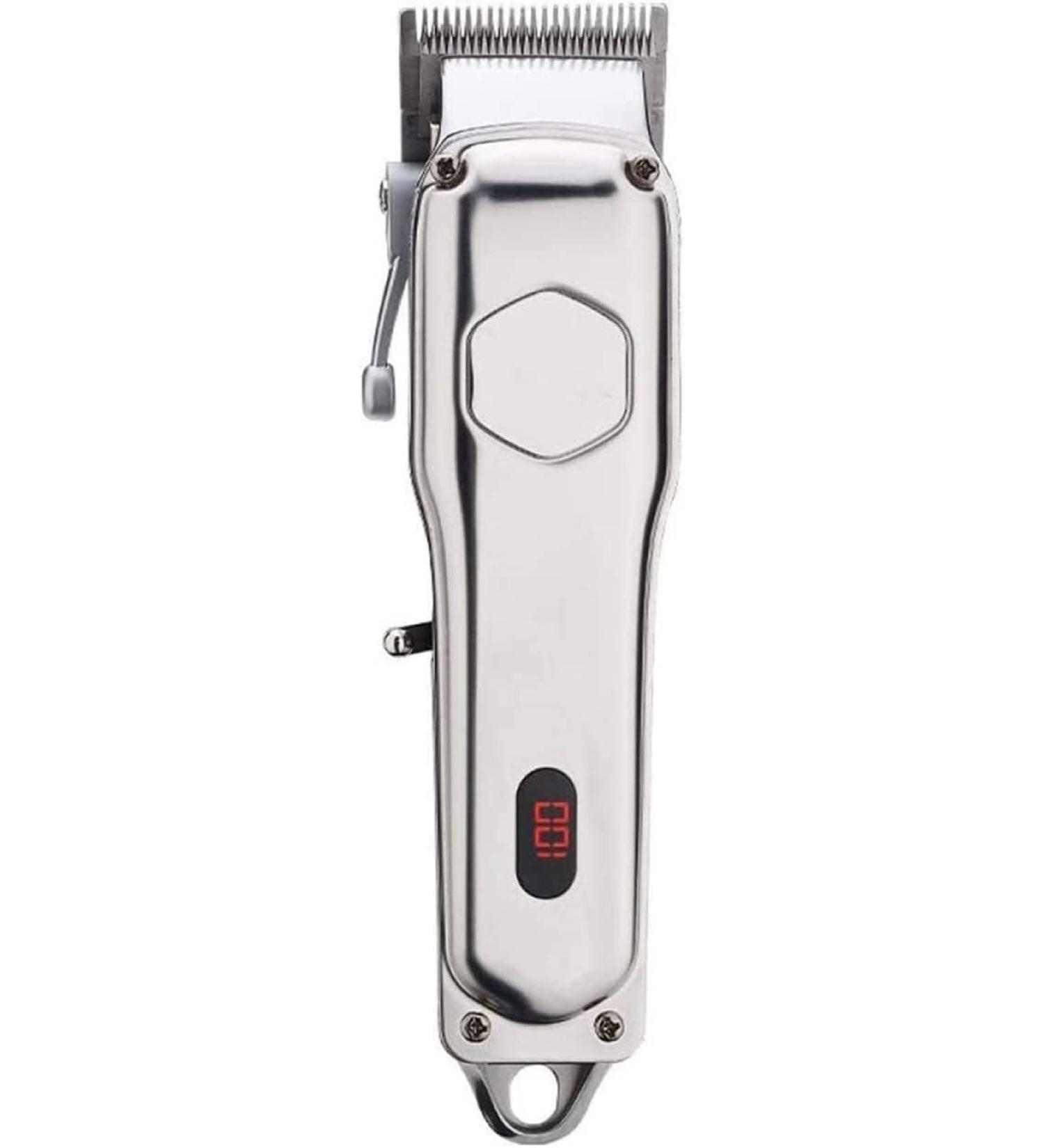 Buy Full Metal Cordless Hair Clippers for Men | LED Display Hair Trimmer & Beard Grooming Kit - Perfect for Barbers & Stylists - Buy Online on GoSupps.com