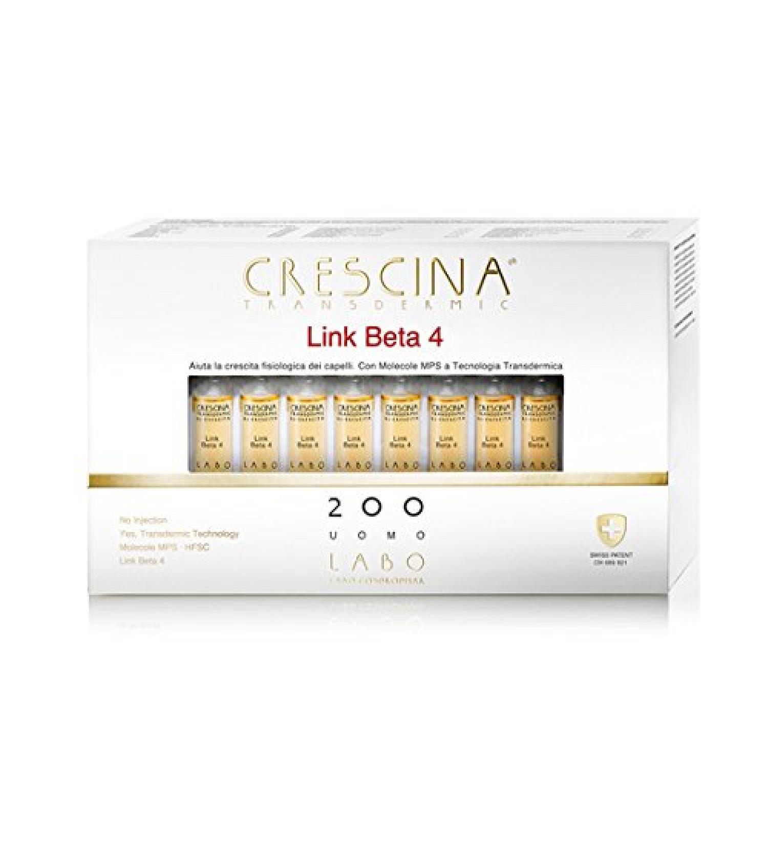 Labo Crescina Transdermic Link Beta-4 Hair Growth 200 Ampoules for Men