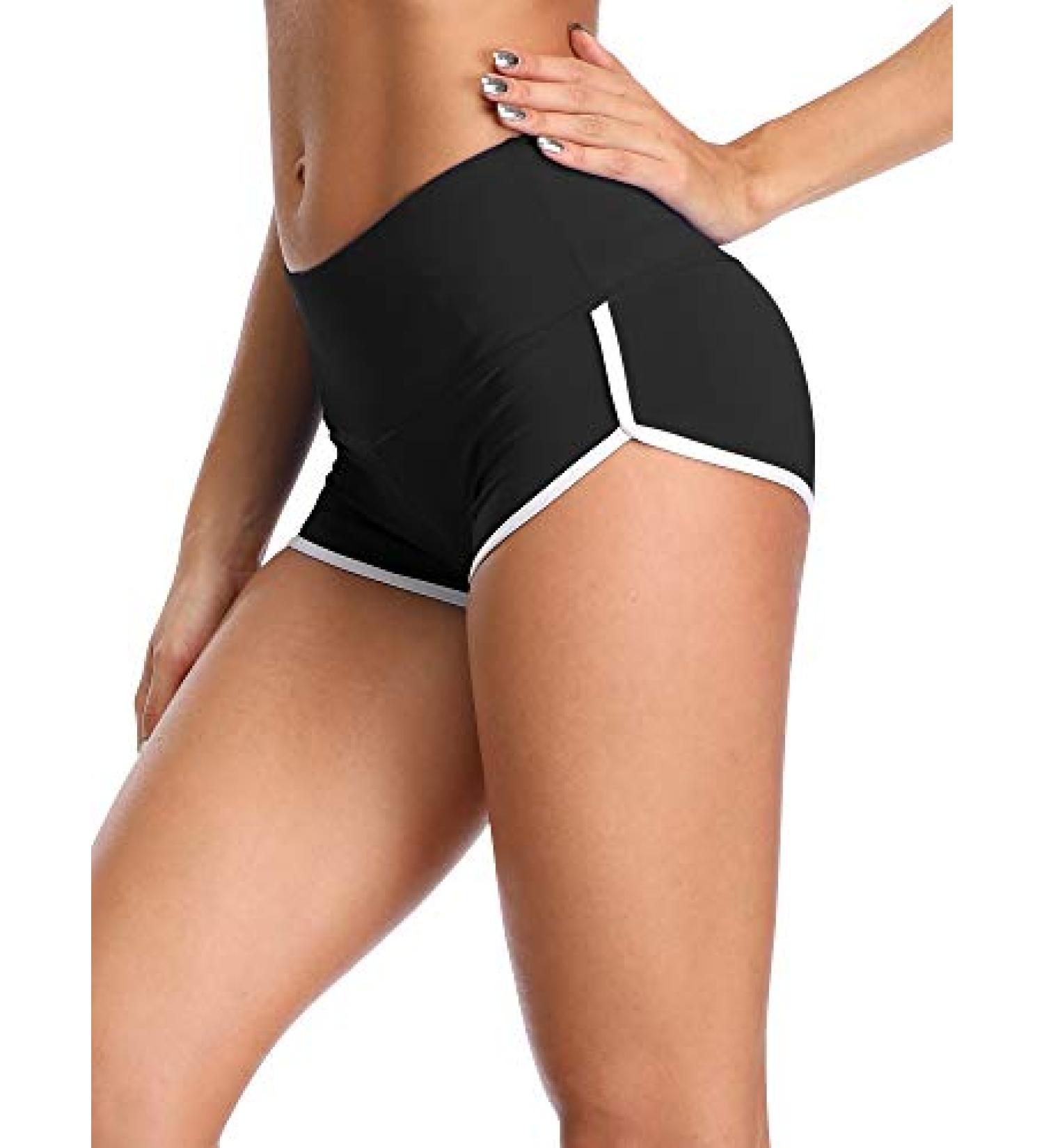 CADMUS Women's Black Workout Yoga Gym Shorts - Size Medium (Pack of 1) | Style 1301# - High Quality and Comfortable - Buy Online on GoSupps.com