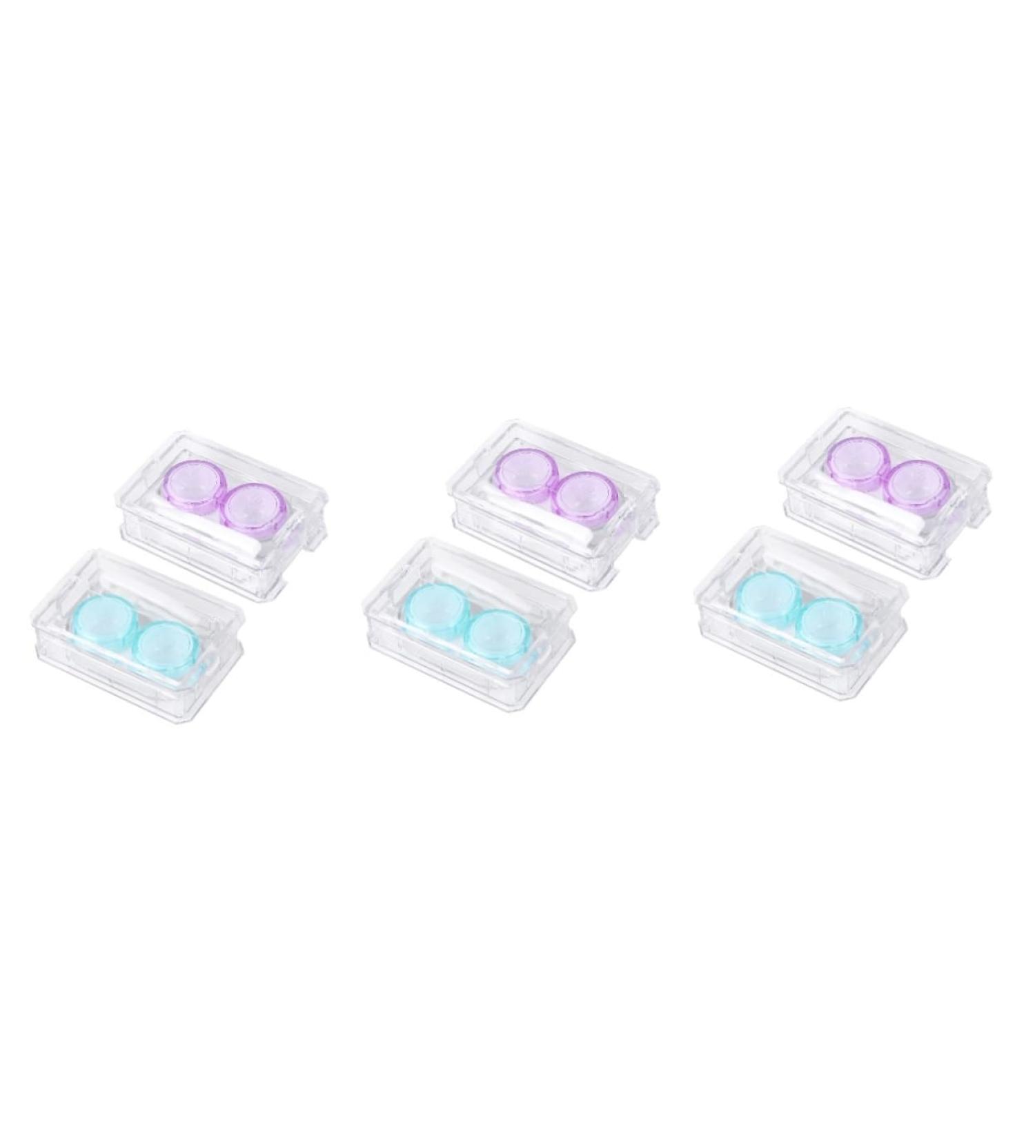 Partykindom 6 STK Mini Contact Lens Container Set - Cute Waterproof Travel-Friendly Cases for Colored Lenses - Perfect for Men & Women - Buy Online on GoSupps.com