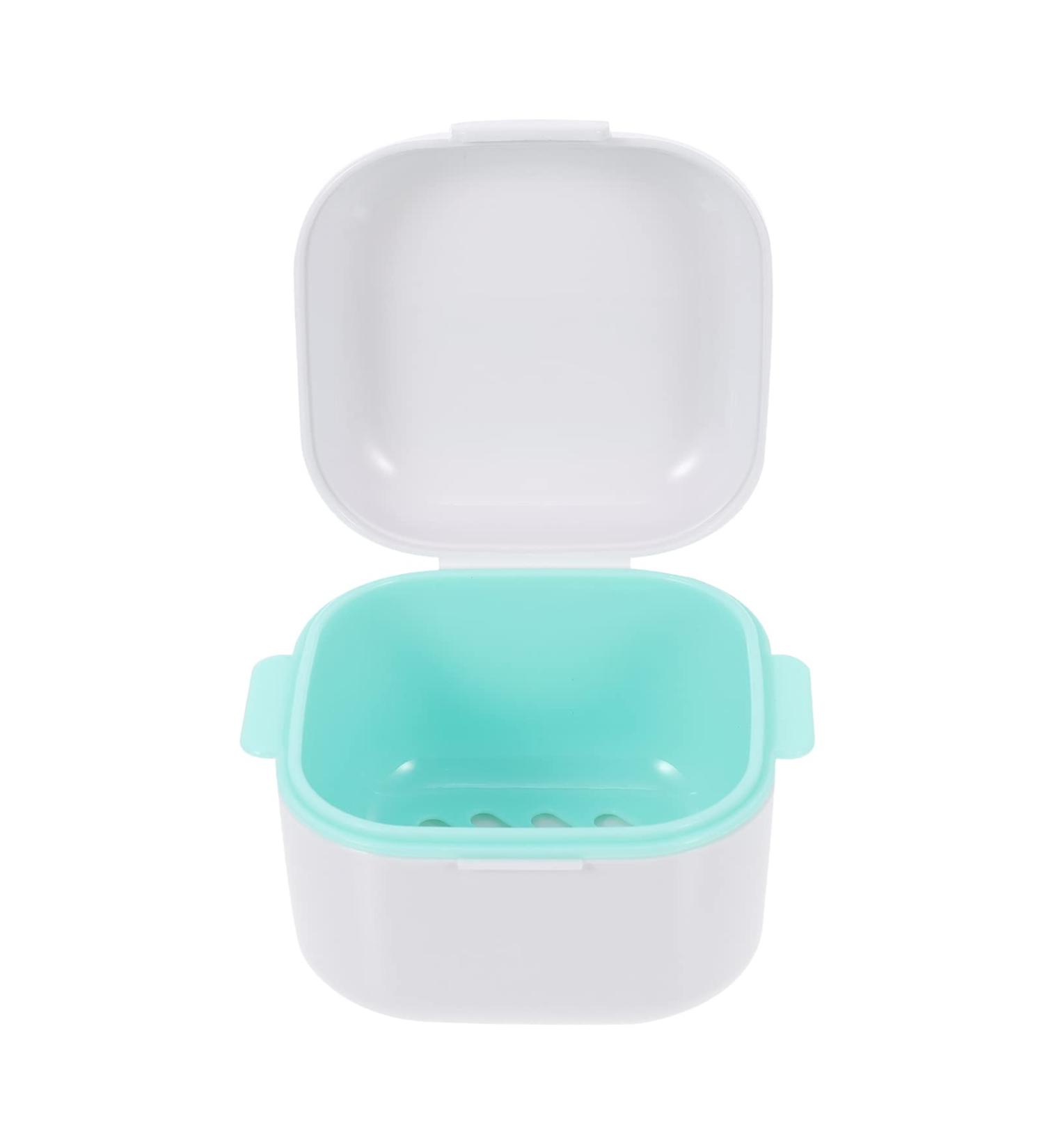 Exceart Denture Case with Sieve Basket | Portable False Teeth Storage & Cleaning Box | Ideal for Travel & Dental Care - Buy Online on GoSupps.com