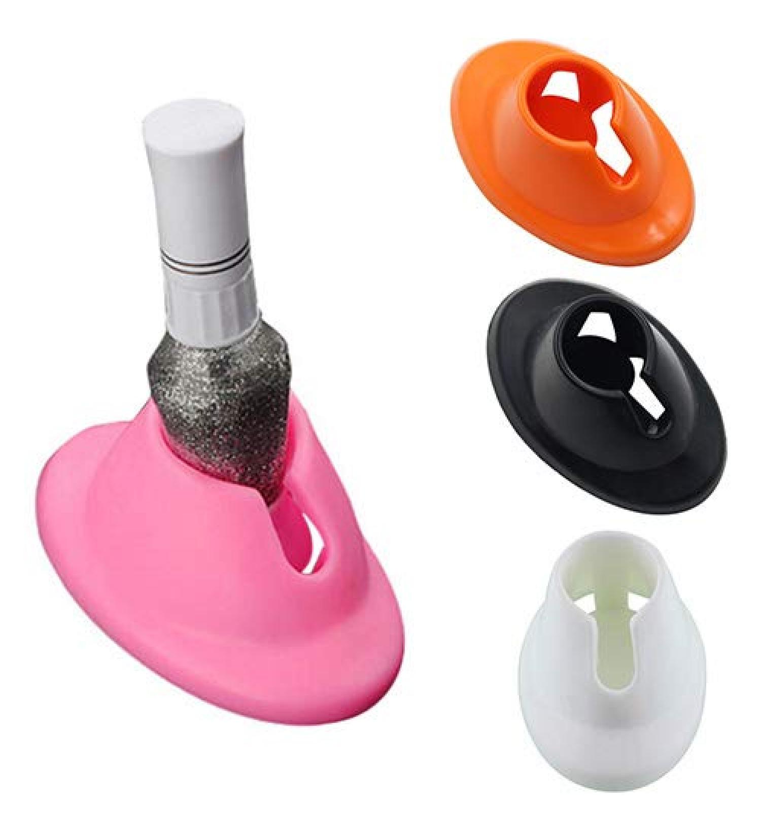 Steellwings Silicone Nail Polish Bottle Holder - 2 Pack | Round & Slanted Design for Easy Application | Ideal for Home & Travel - Buy Online on GoSupps.com