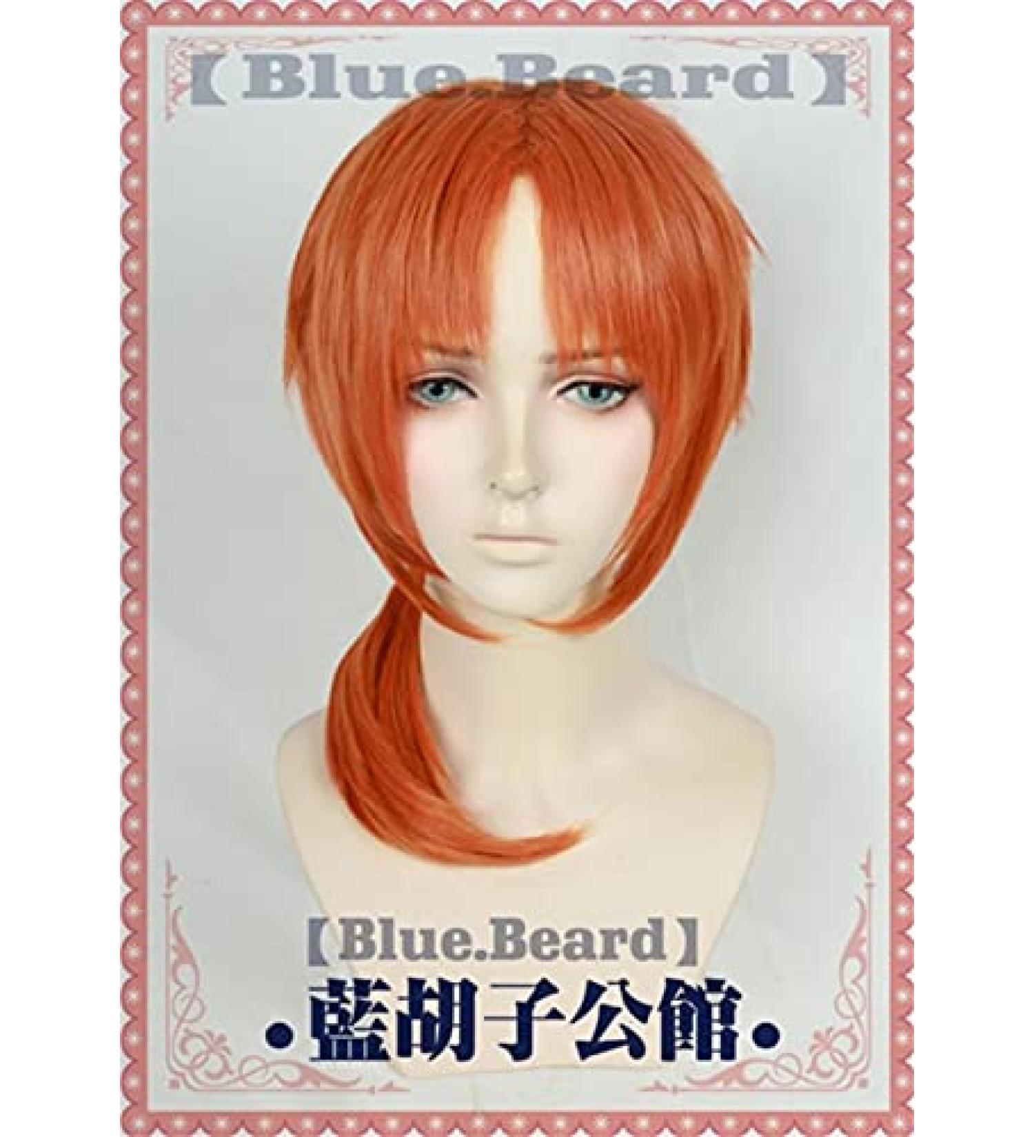 WIG for Ensemble Stars Tsukinaga Leo Cosplay WIGS ORANGE HIGH-TEMPERATE FIBER SYNTHETIC HAIR WIG with Ponytail+Free Hair Net One Size Orange