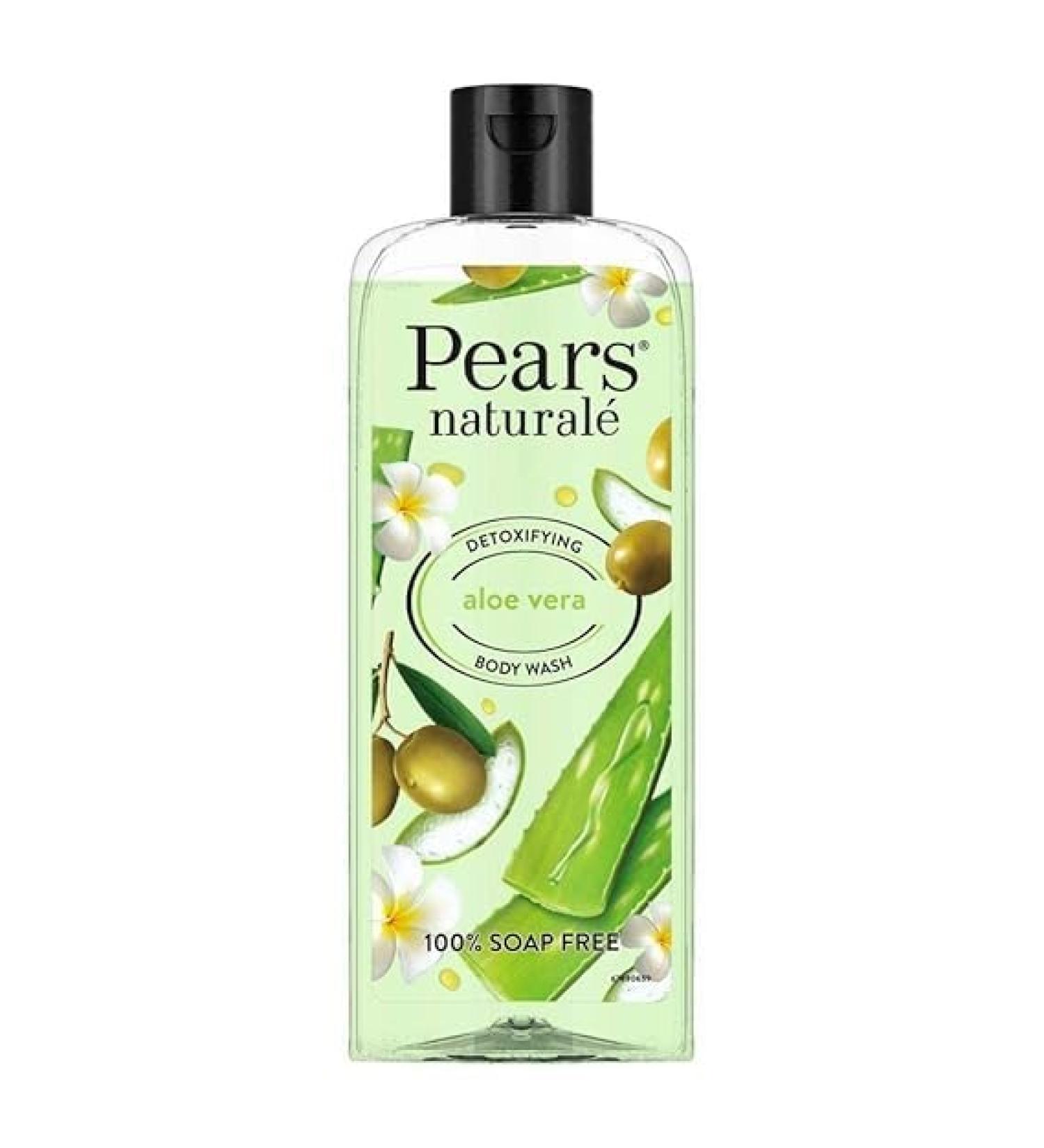 P.e.a.r.s Naturale Aloe Vera Body Wash 250ml | 100% Natural Detoxifying Shower Gel with Olive Oil | Paraben Free for Glowing Skin - Buy Online on GoSupps.com