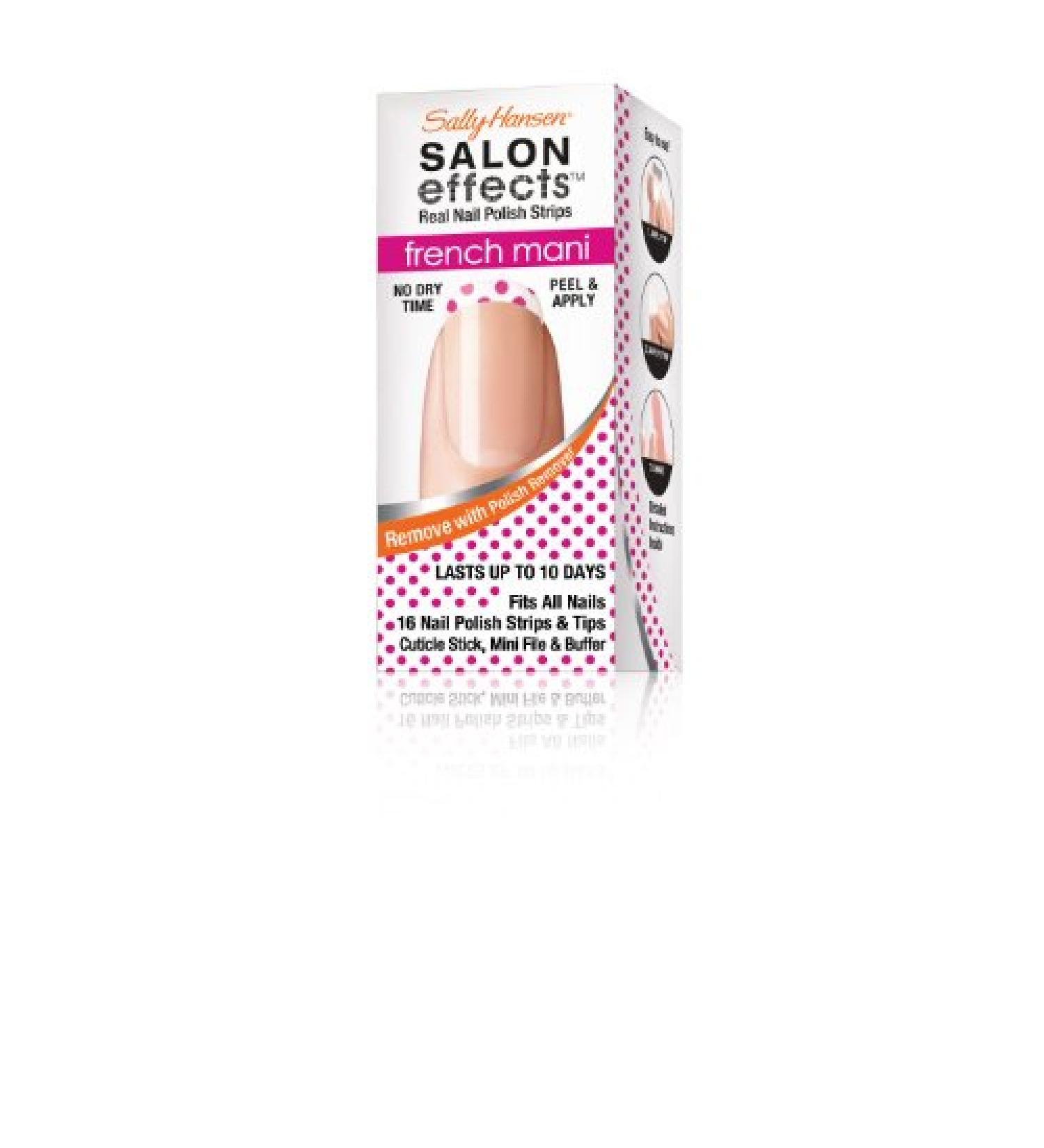 Sally Hansen Salon Effects French Mani Real Nail Polish Strips Polka Party 16 Count