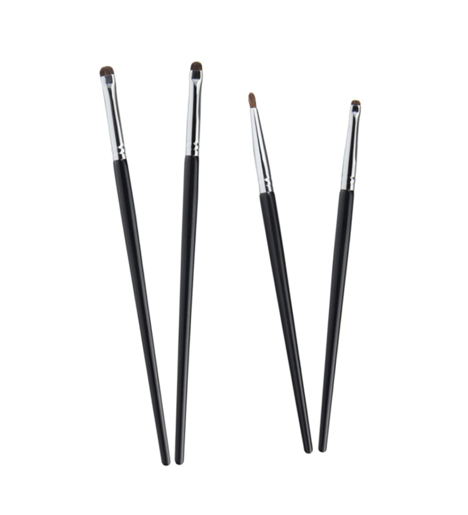 BIUDECO 4pcs Black Eyeliner Precision Brush Horse Hair Women Makeup Tools Eye Makeup Kit - Buy Online on GoSupps.com