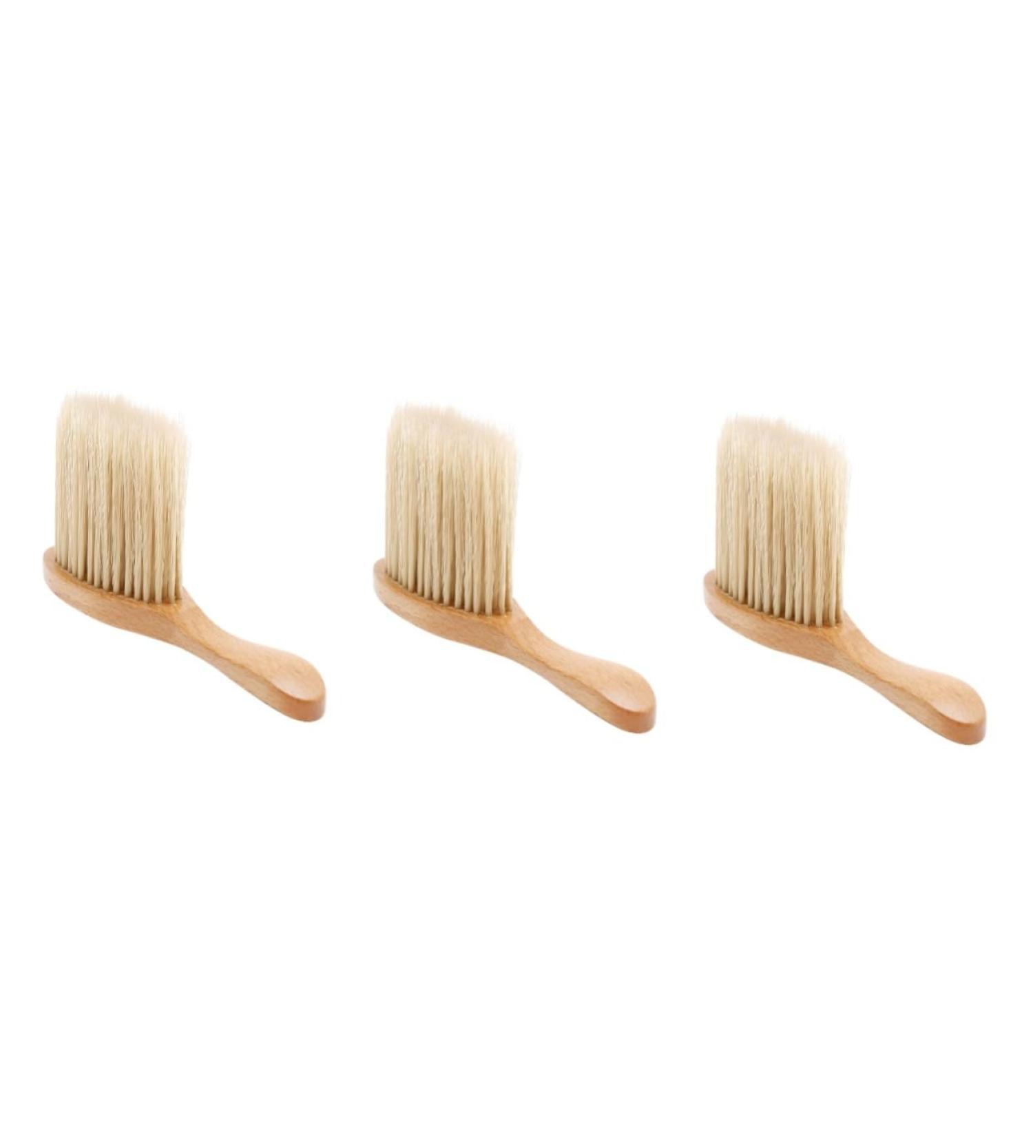Shop Minkissy 3-Piece Hair Cleaning Brush Set | Nylon Handle Neck Brushes (18x7.8cm) - Perfect for All Hair Types - Buy Online on GoSupps.com