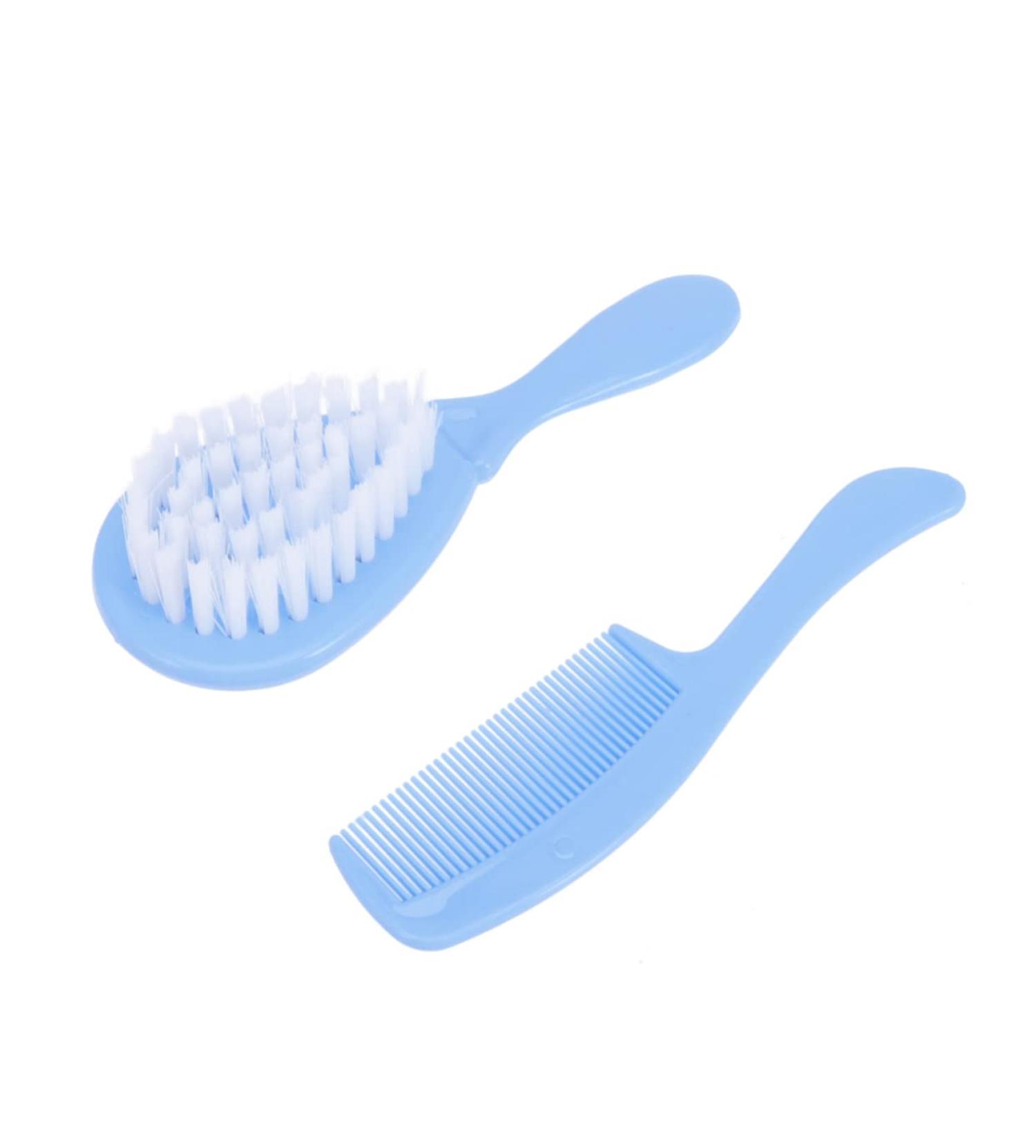 Healvian Baby Grooming Kit Set - Scalp Massager Brush, Hair & Massage Comb, Infant Hairbrush - Comfort Care for Newborns - Blue, Size 1 - Buy Online on GoSupps.com