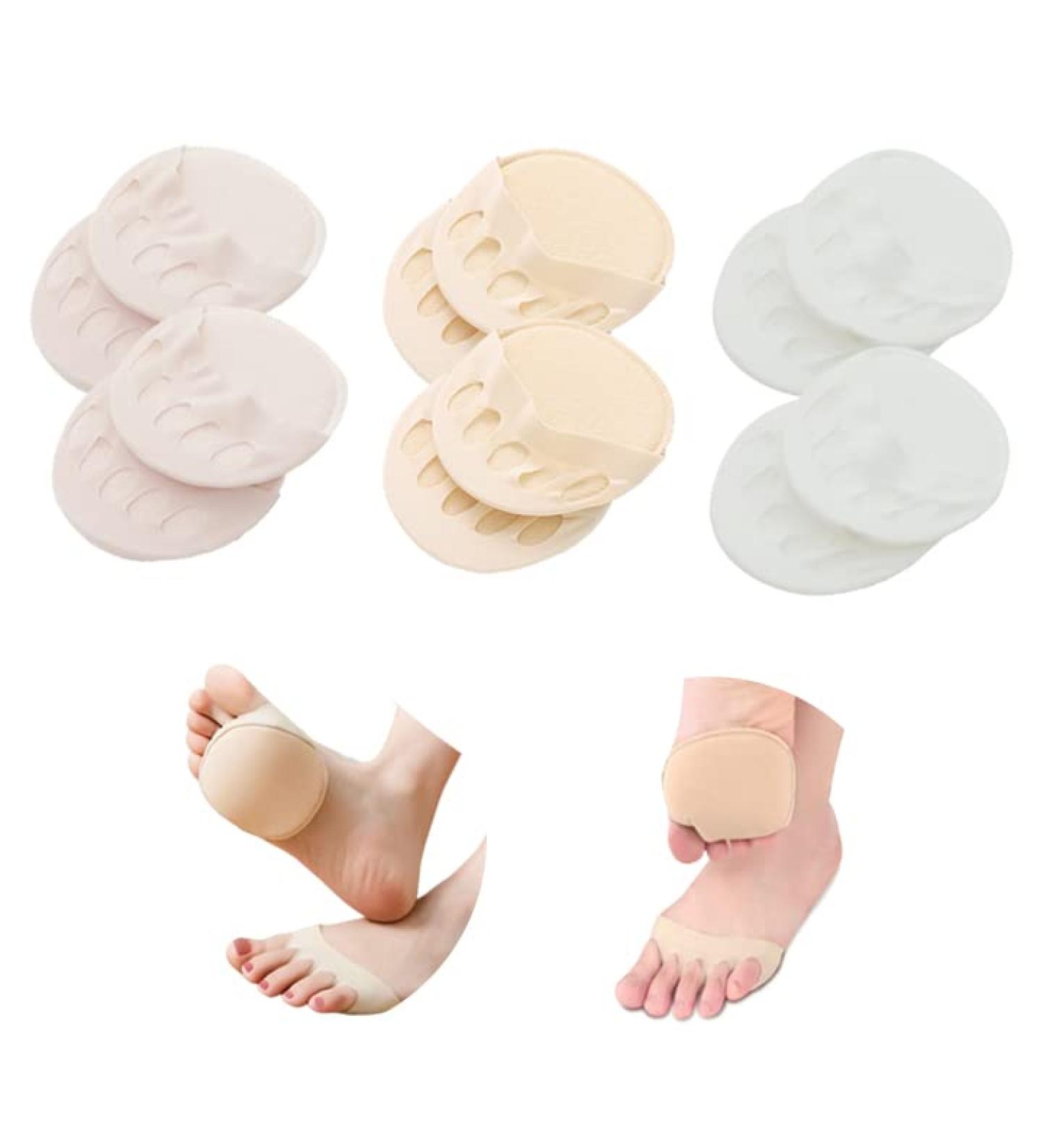 Soleful Solutions Forefoot Pads - Cushioning Ice Silk High Heel Insoles for Women - Metatarsal Pads - Reusable & Invisible - (Pink/Skin/White) - Buy Online on GoSupps.com