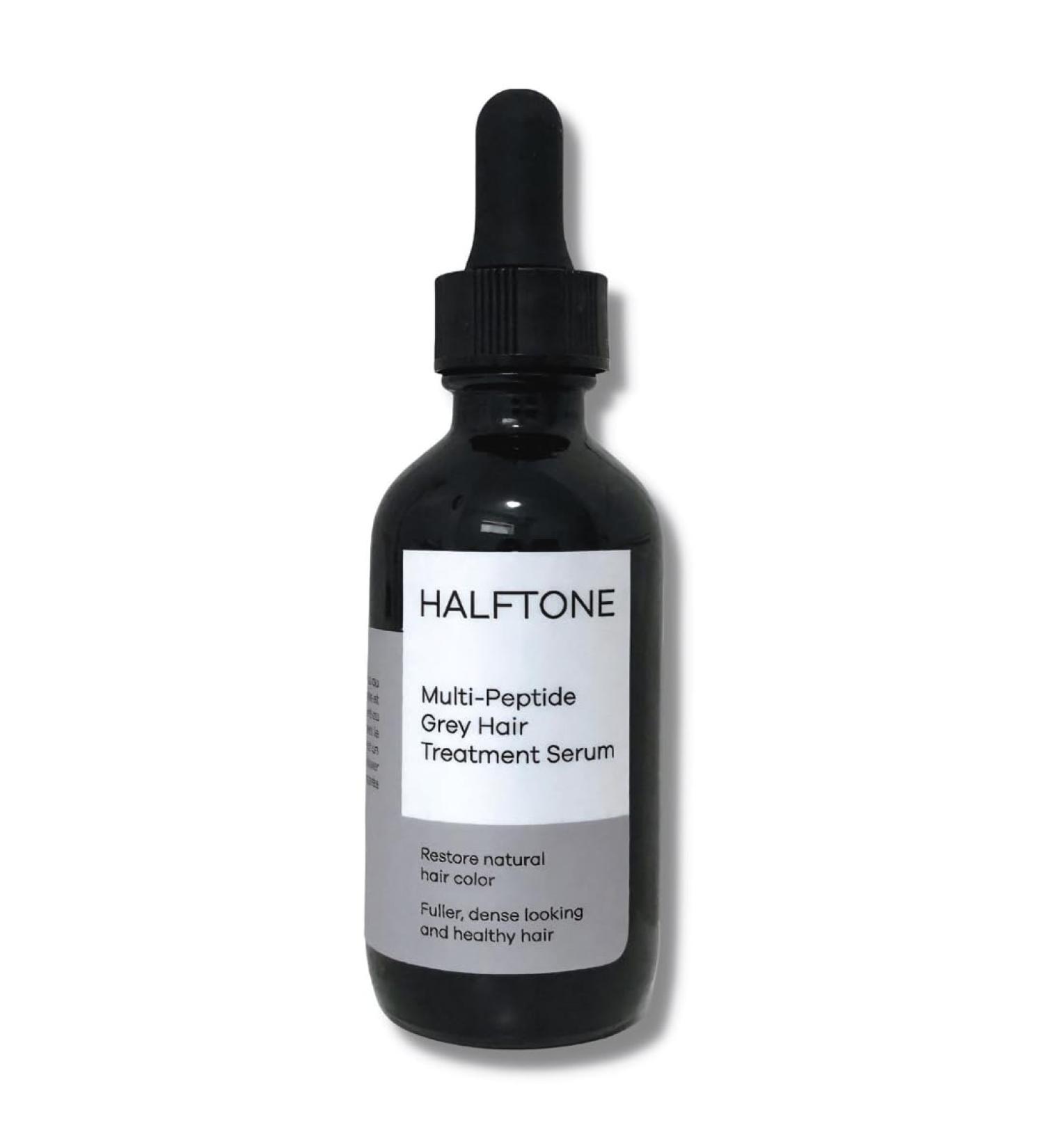 Multi-Peptide Grey Hair Treatment Serum | Advanced Anti-Grey & Hair Growth Formula with Caffeine Vitamin B5 & Hyaluronic Acid - 60 ml - Buy Online on GoSupps.com