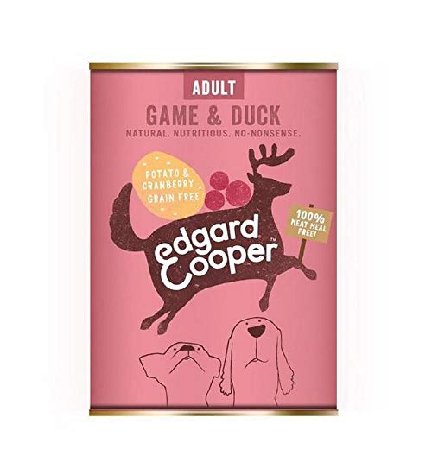 4X Edgard & Cooper Grain Free Adult Wet Dog Food with Game & Duck 400G