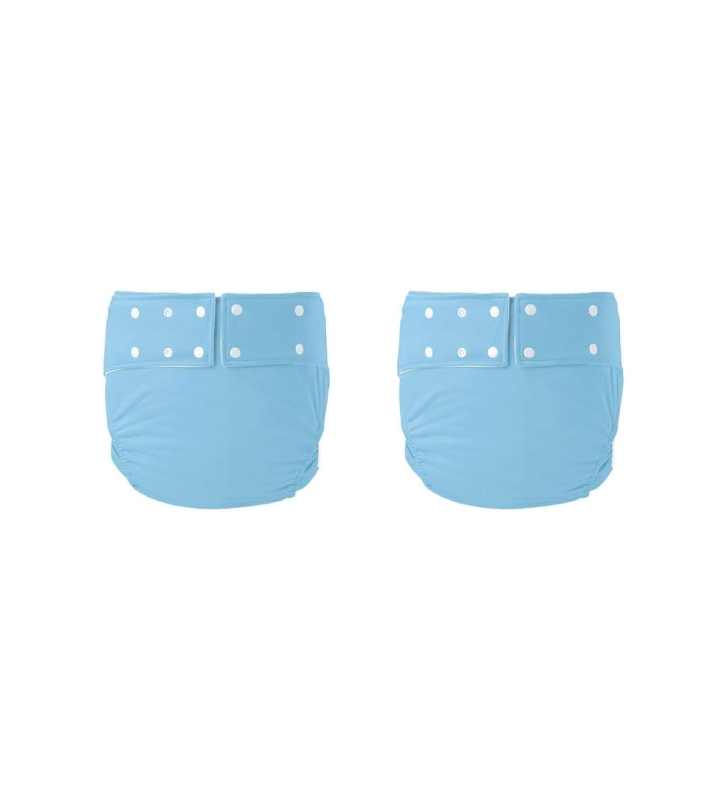 Buy 2 Set Reusable Adult Cloth Diapers for Incontinence Light Blue (72-92 cm) Comfortable & Eco-Friendly Outdoor Solution - Buy Online on GoSupps.com